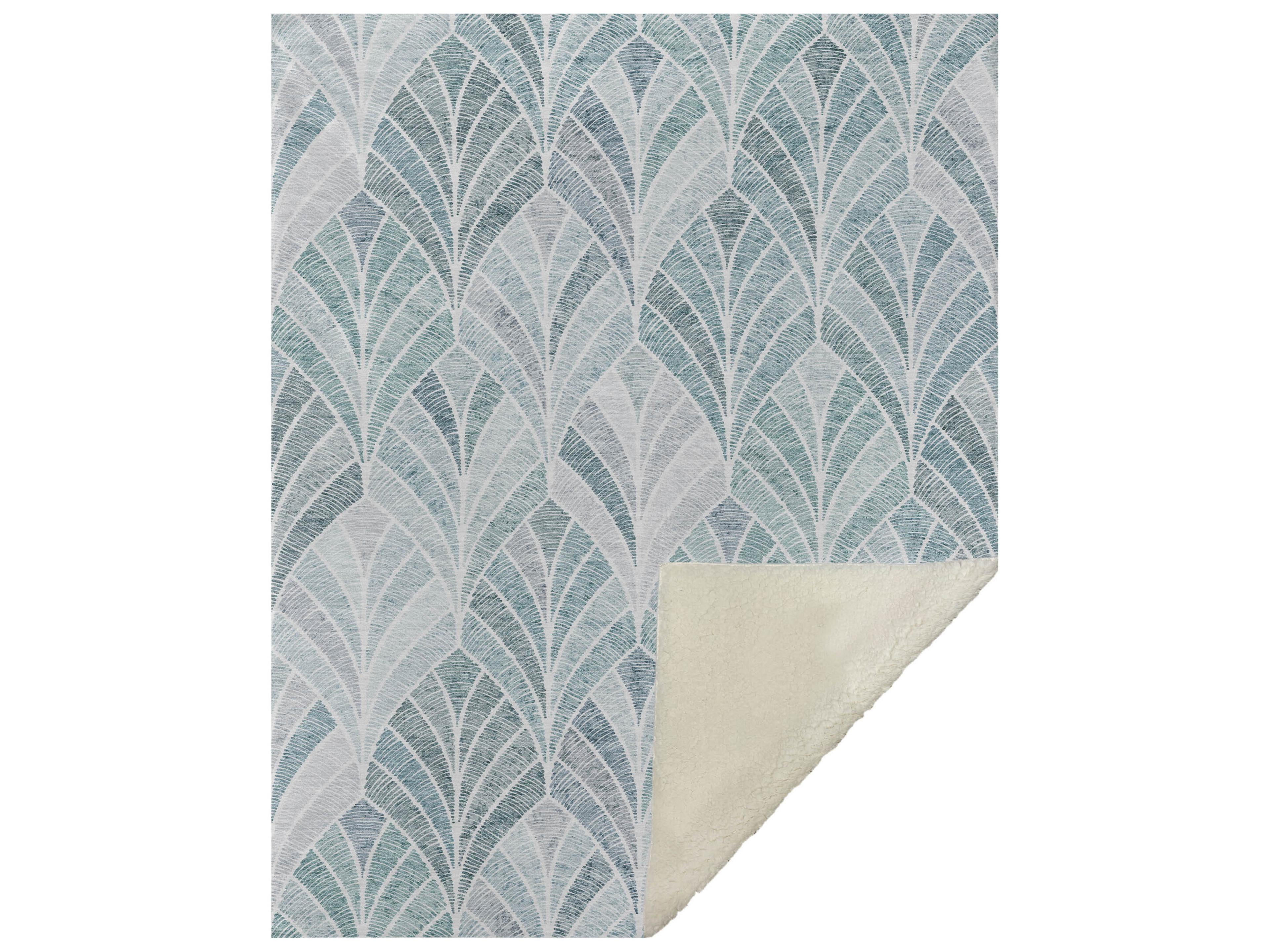 Dalyn Sherpa Teal Polyester Throw