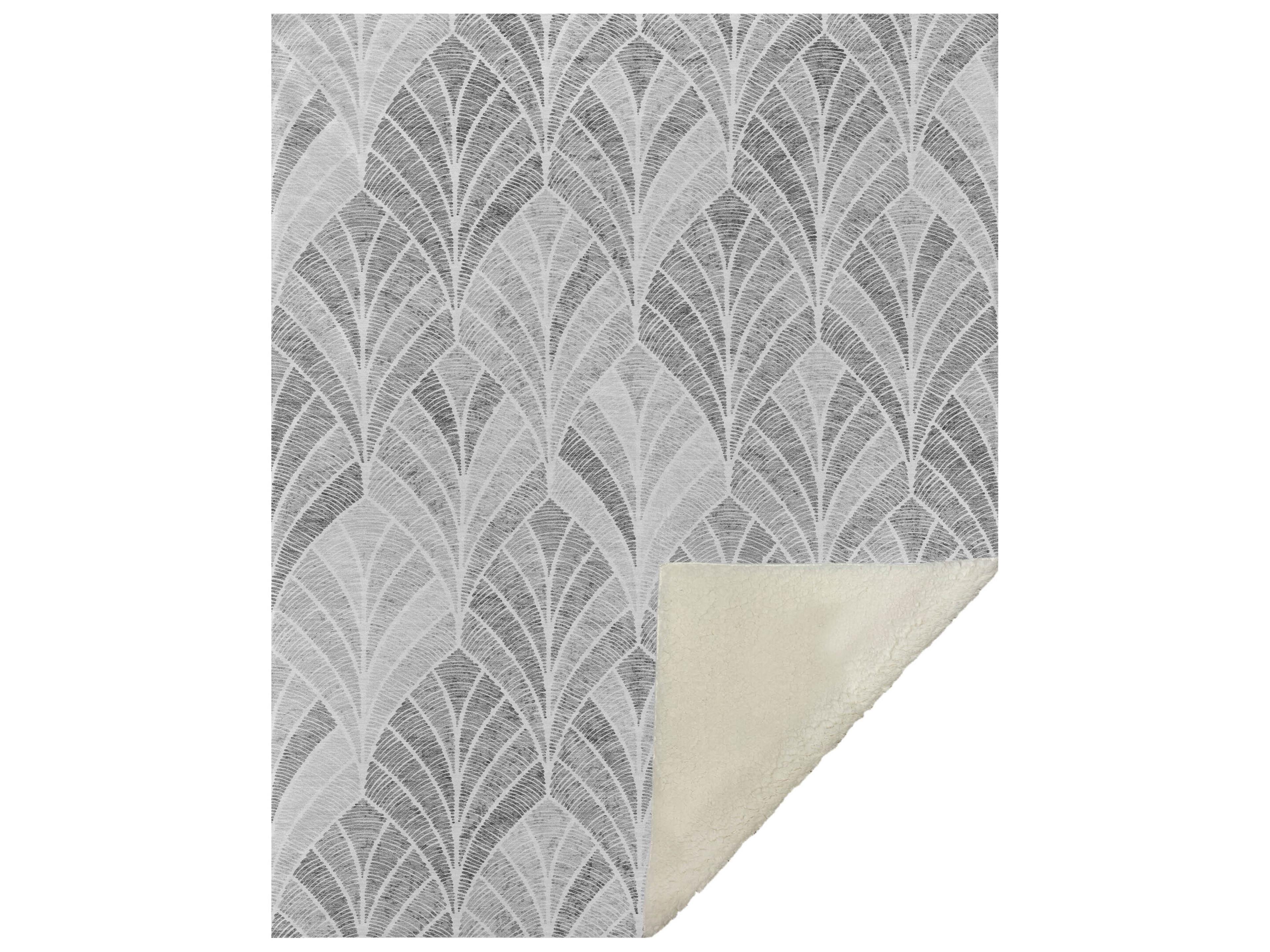 Dalyn Sherpa Gray Polyester Throw