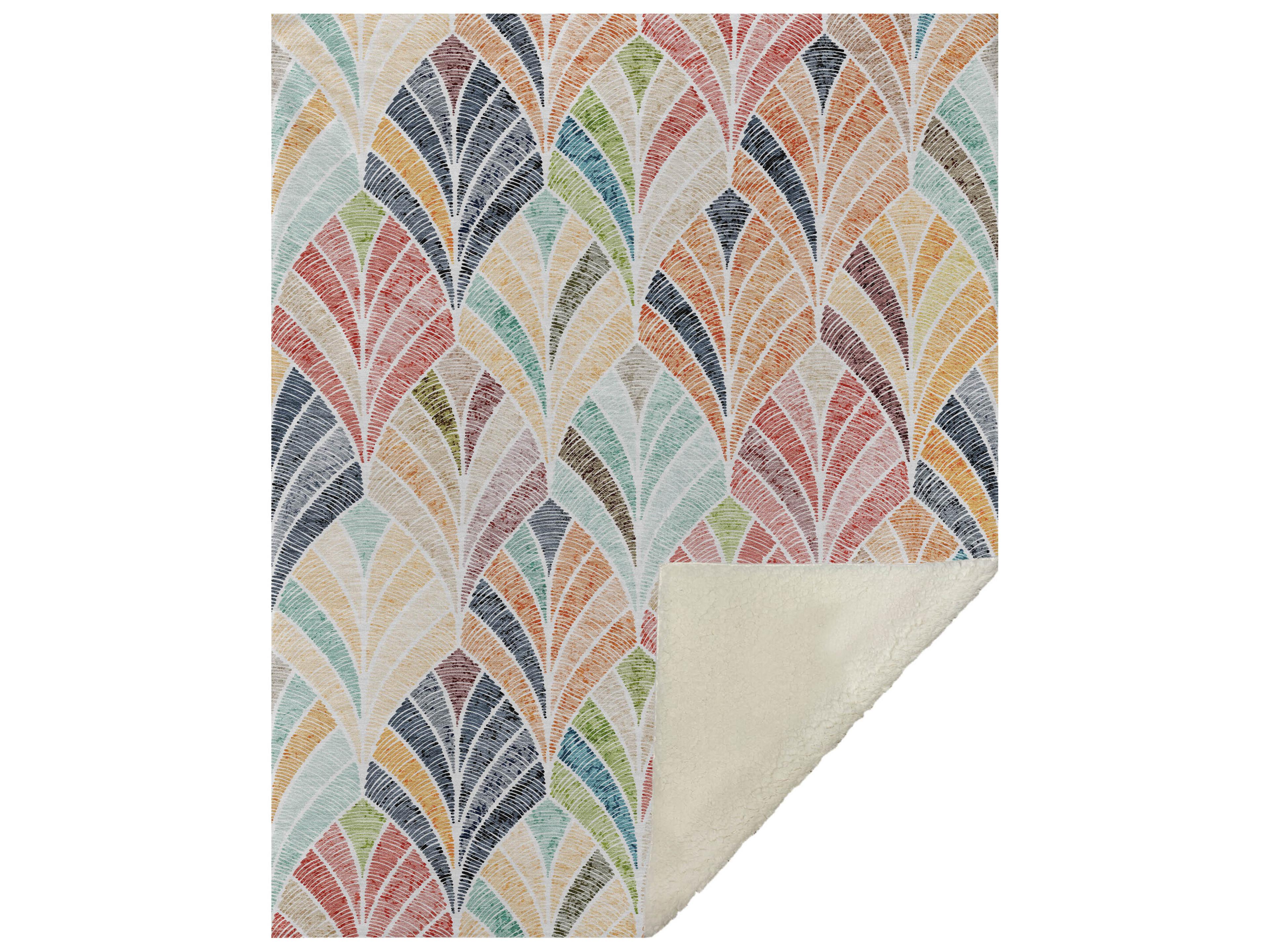 Dalyn Sherpa Orange Polyester Throw