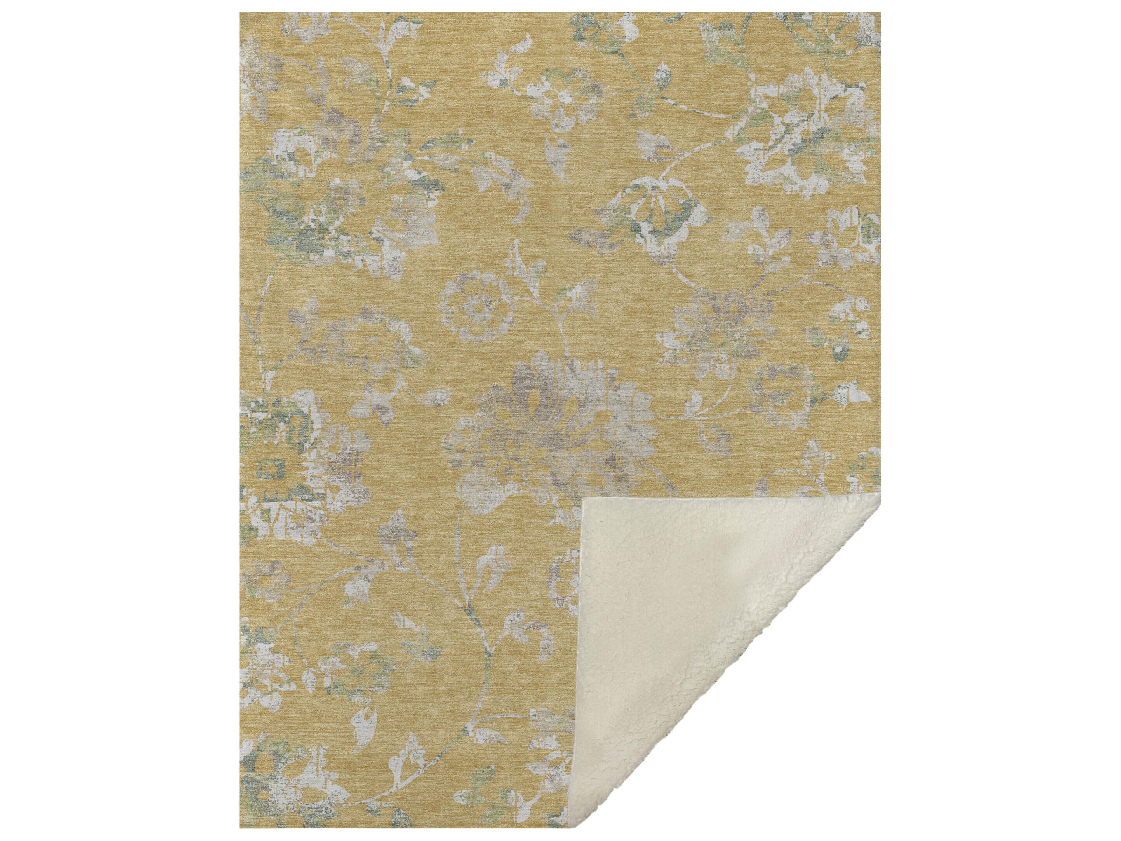 Dalyn Sherpa Gold Polyester Throw