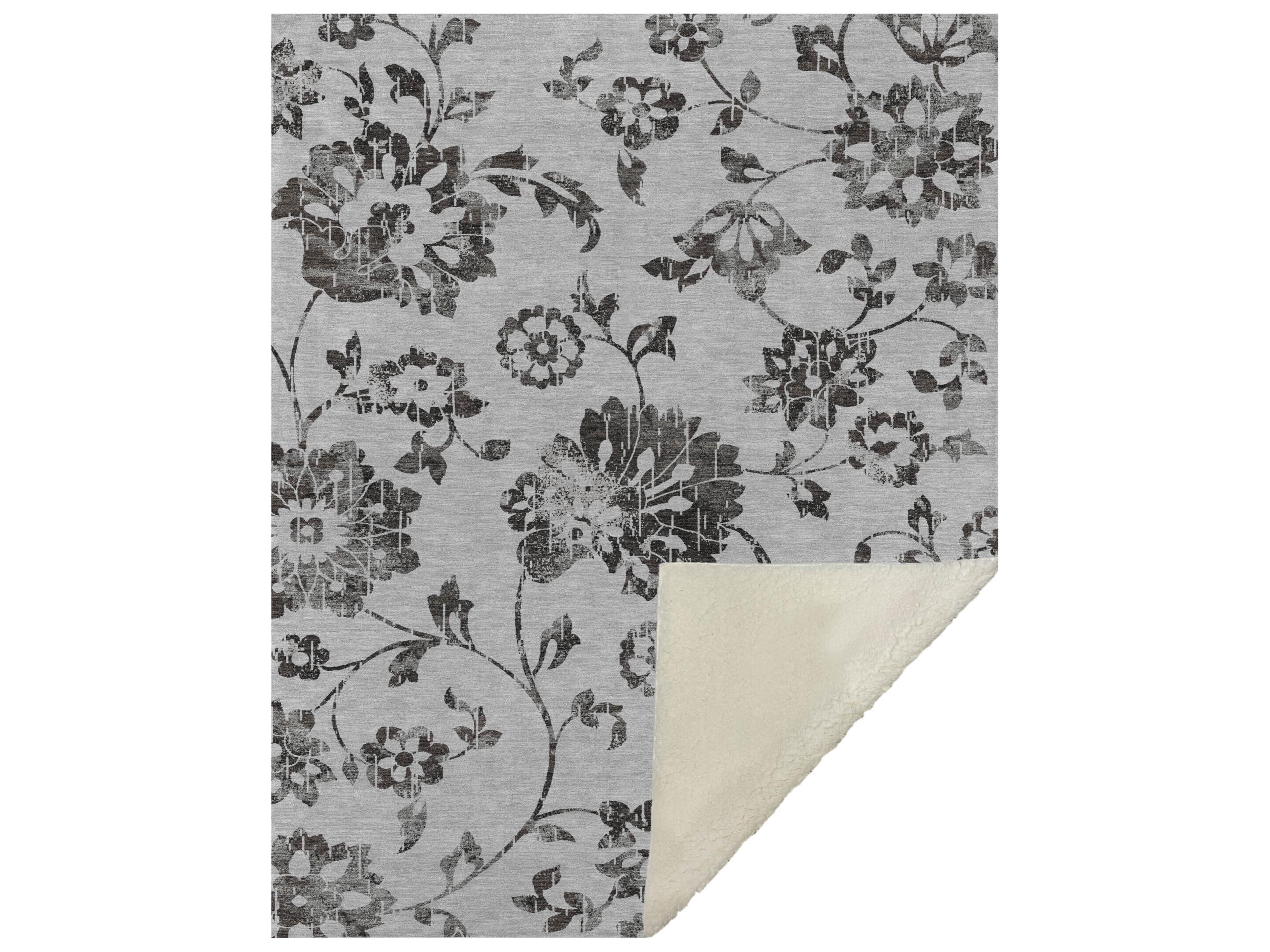 Dalyn Sherpa Gray Polyester Throw