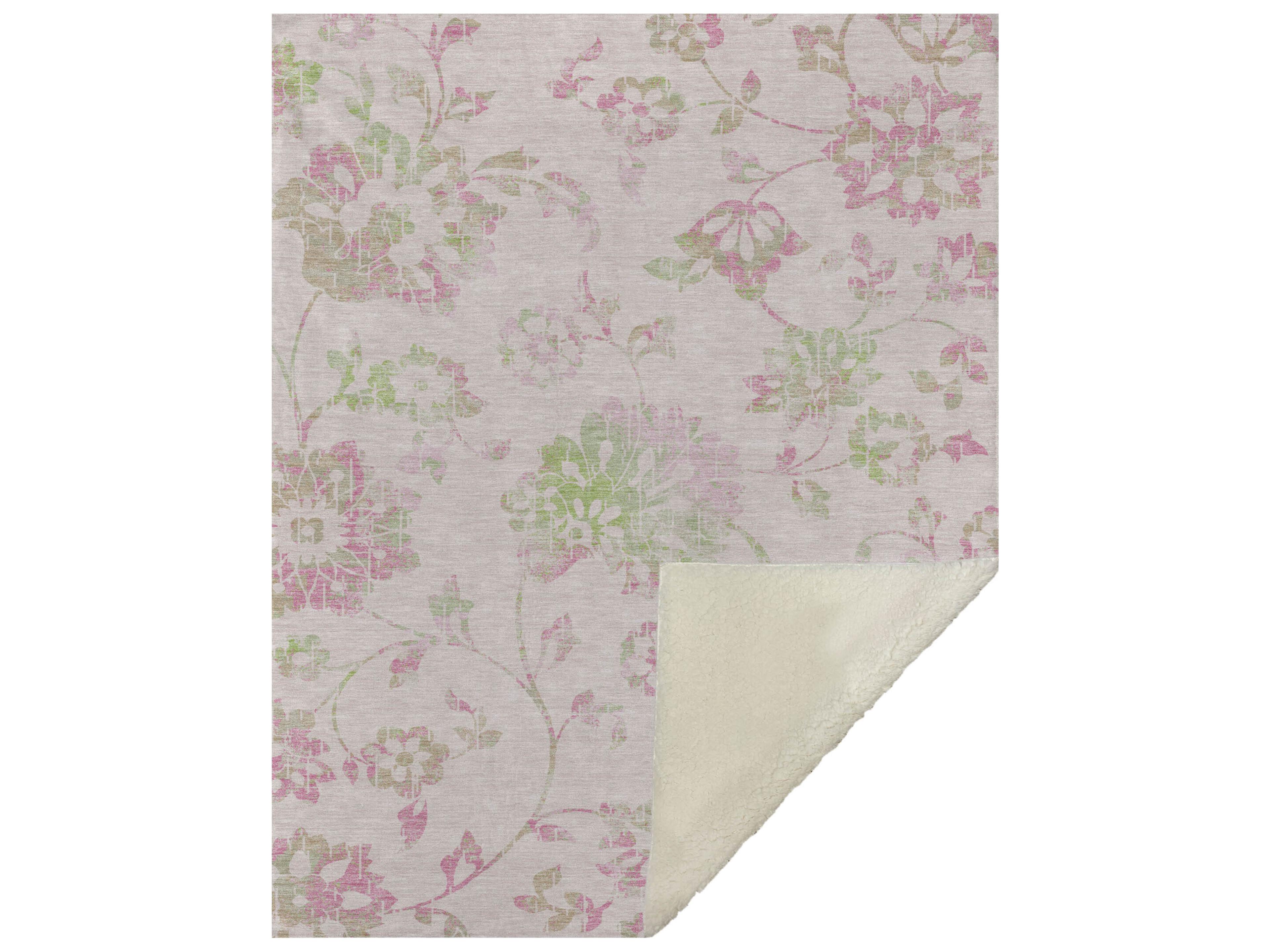 Dalyn Sherpa Pink Polyester Throw