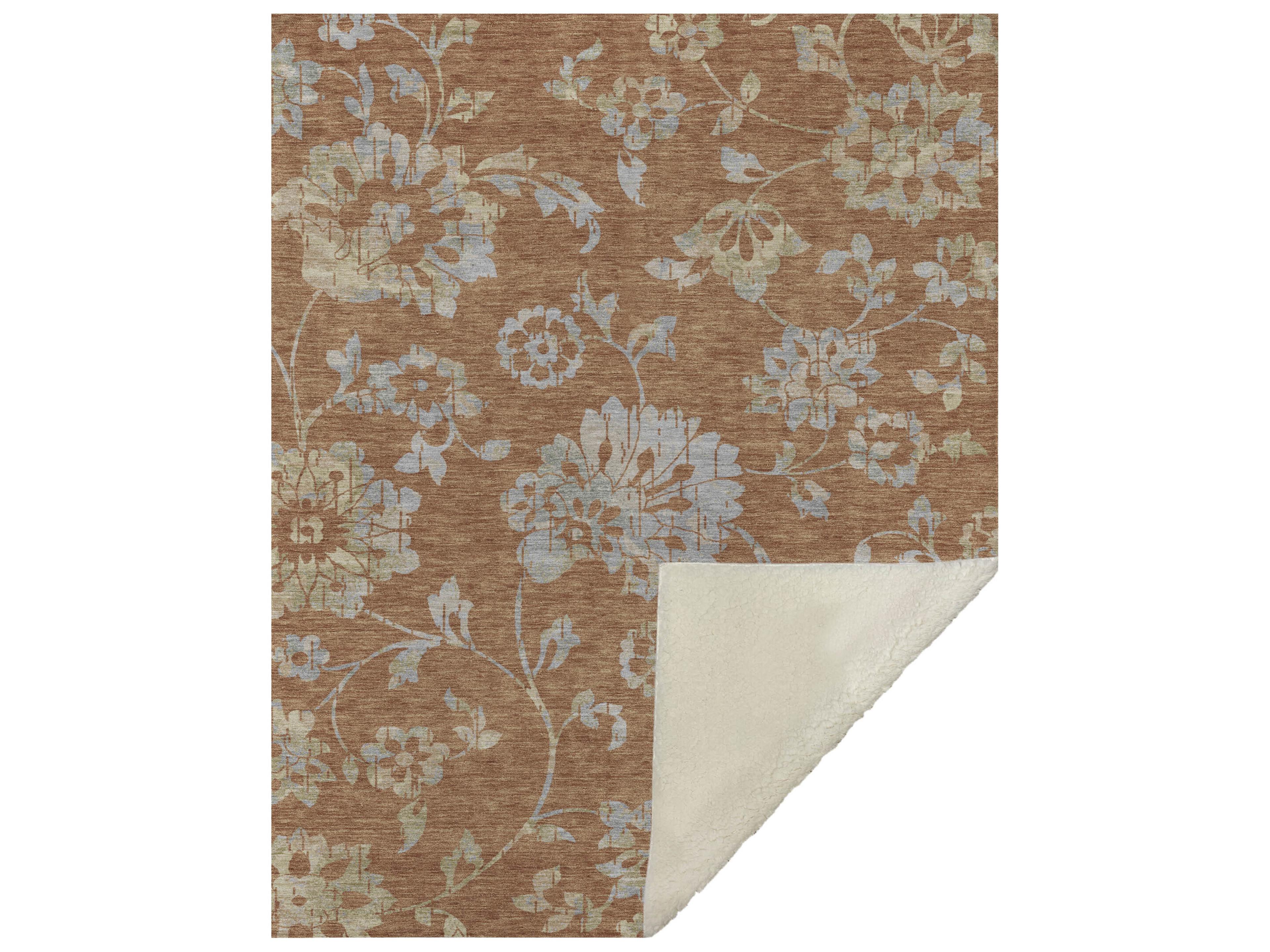 Dalyn Sherpa Orange Polyester Throw