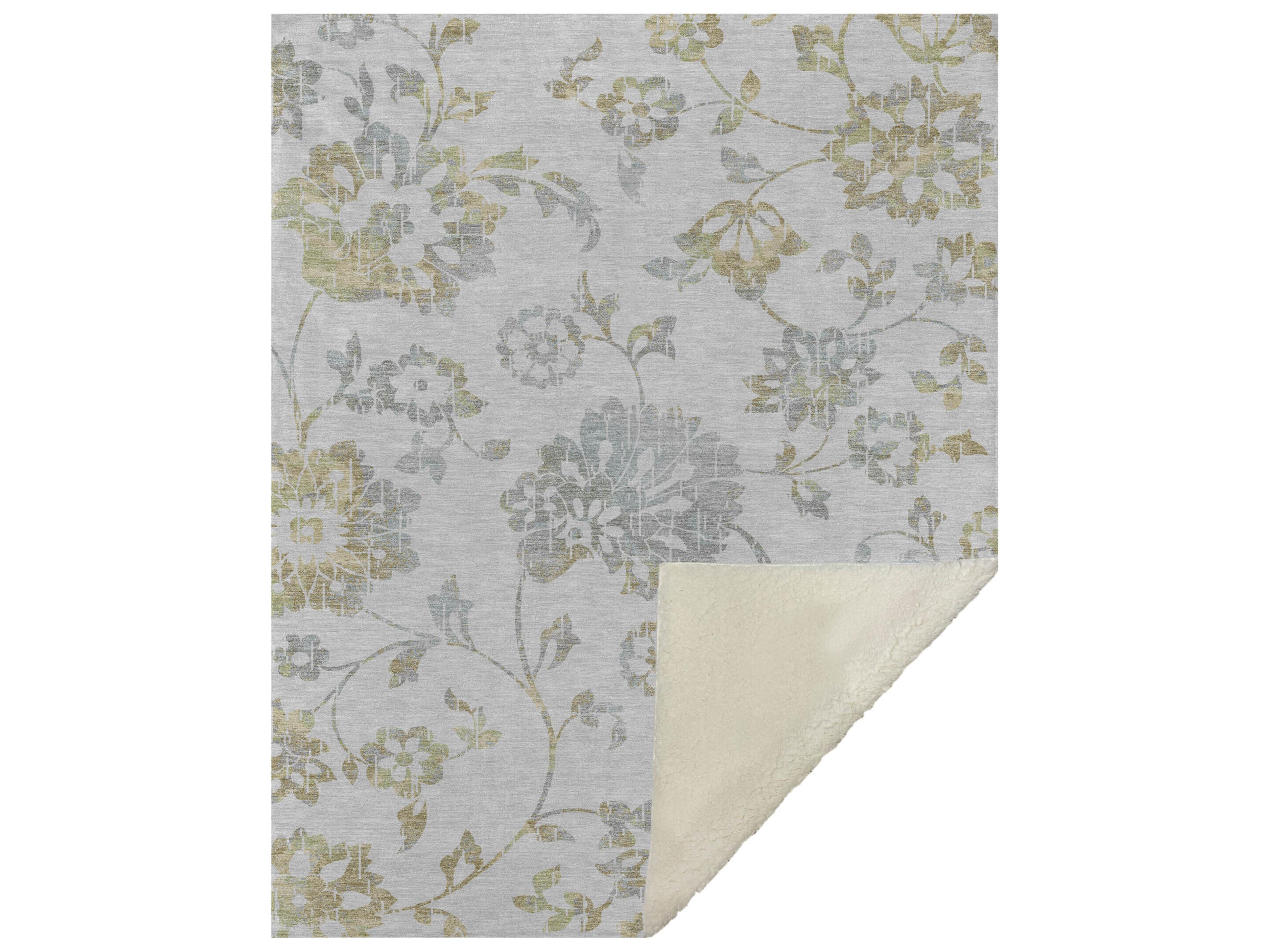 Dalyn Sherpa Gray Polyester Throw