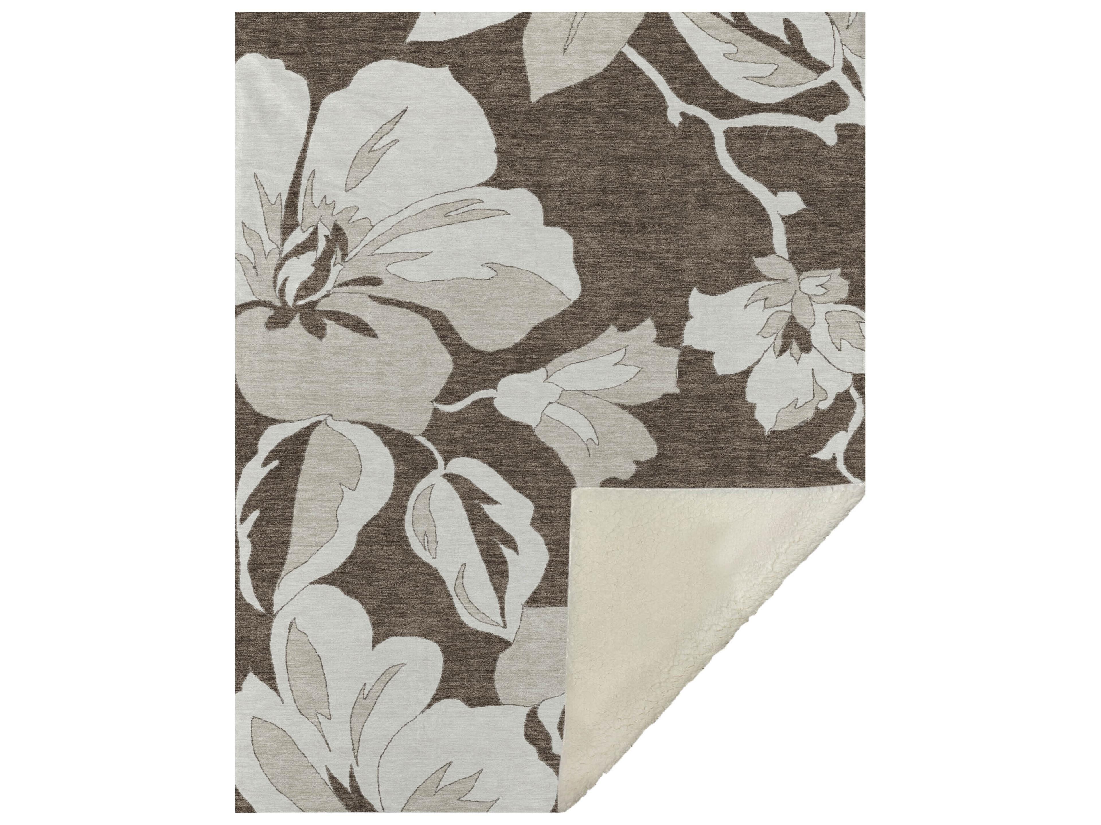 Dalyn Sherpa Brown Polyester Throw