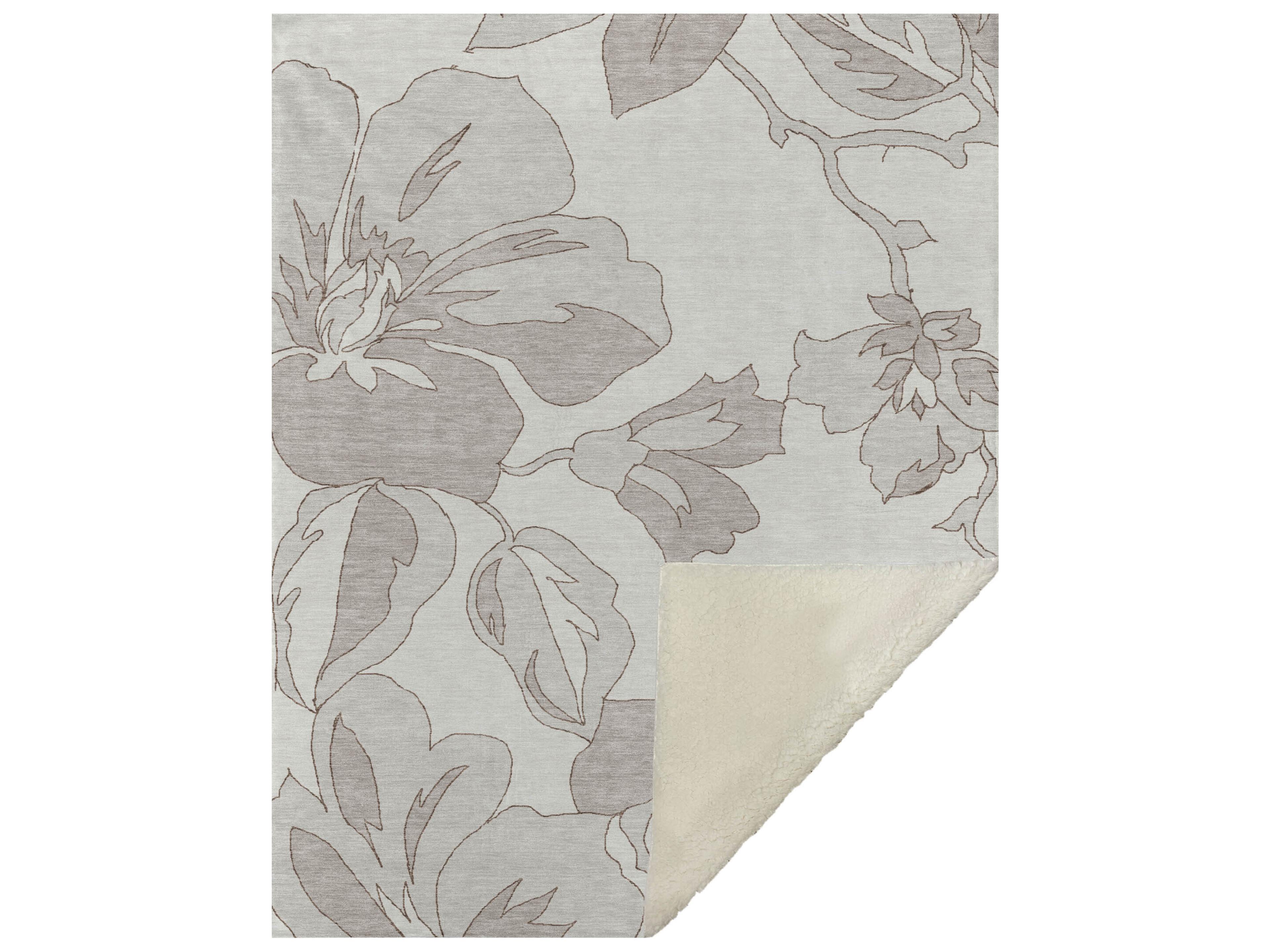 Dalyn Sherpa Ivory Polyester Throw