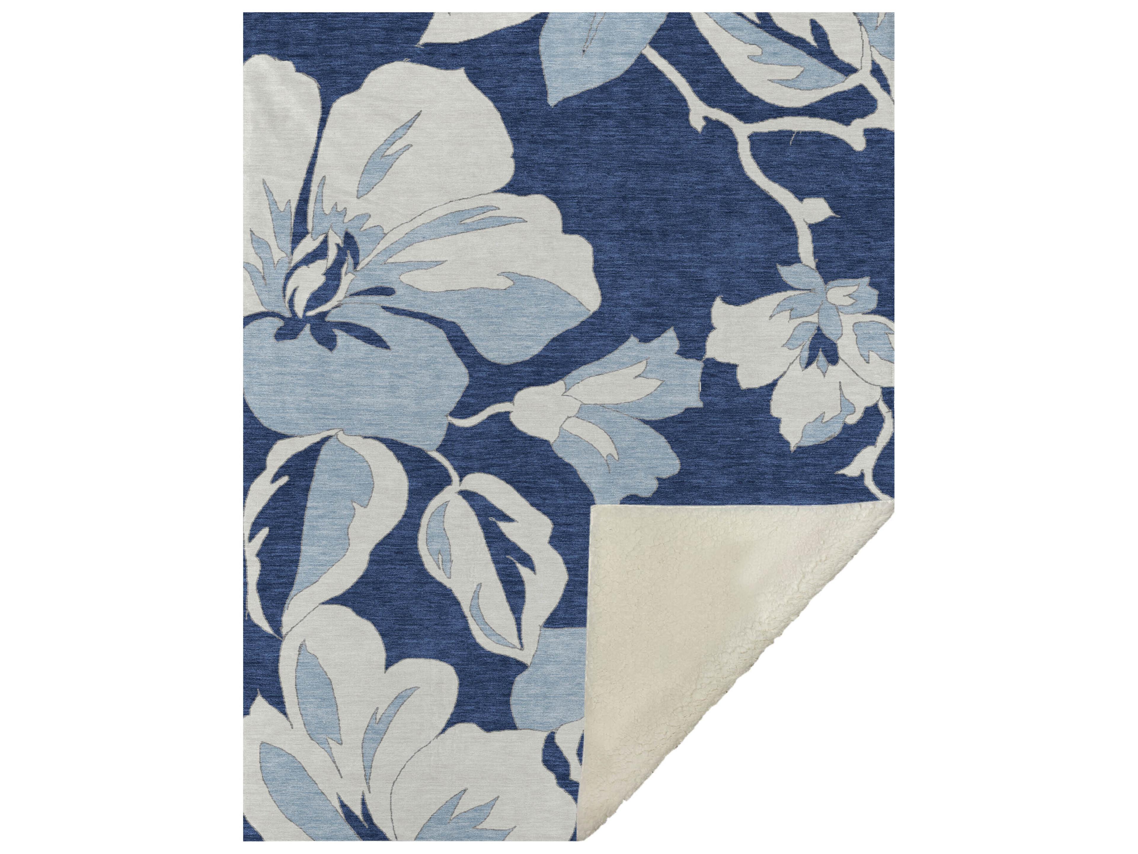 Dalyn Sherpa Blue Polyester Throw