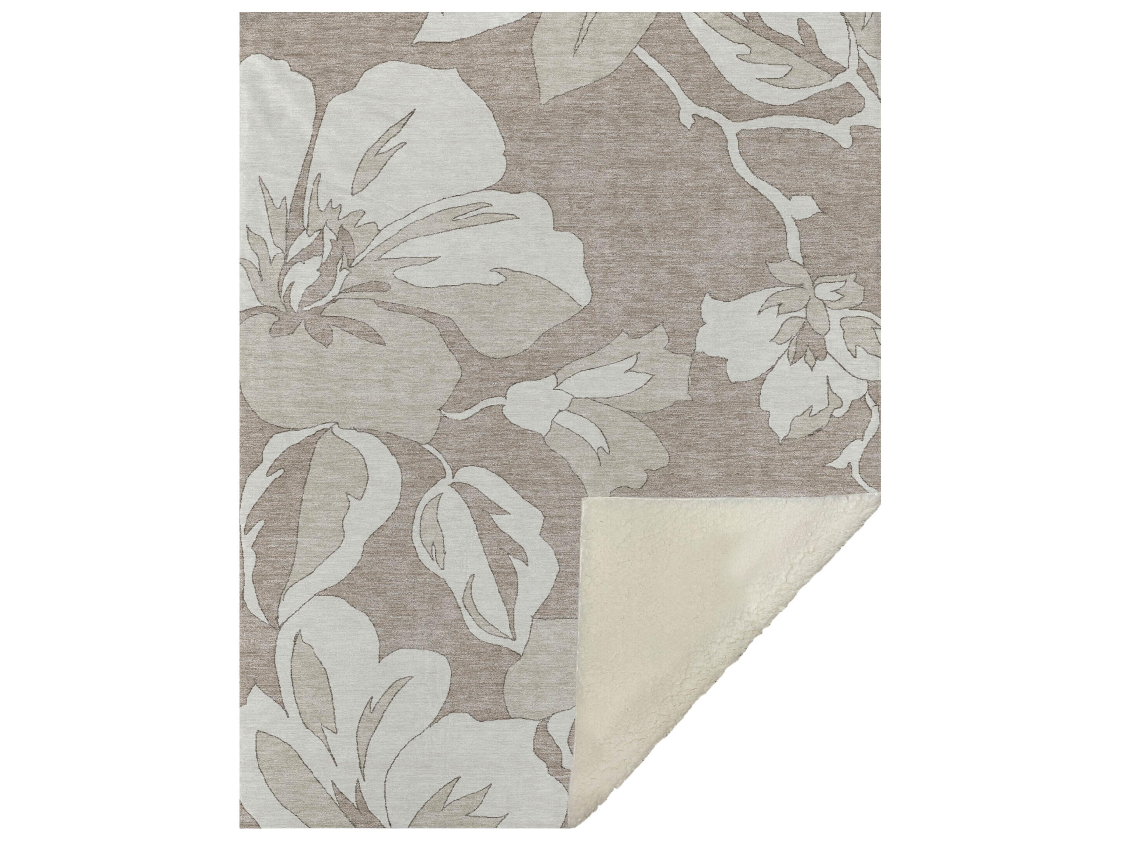 Dalyn Sherpa Brown Polyester Throw