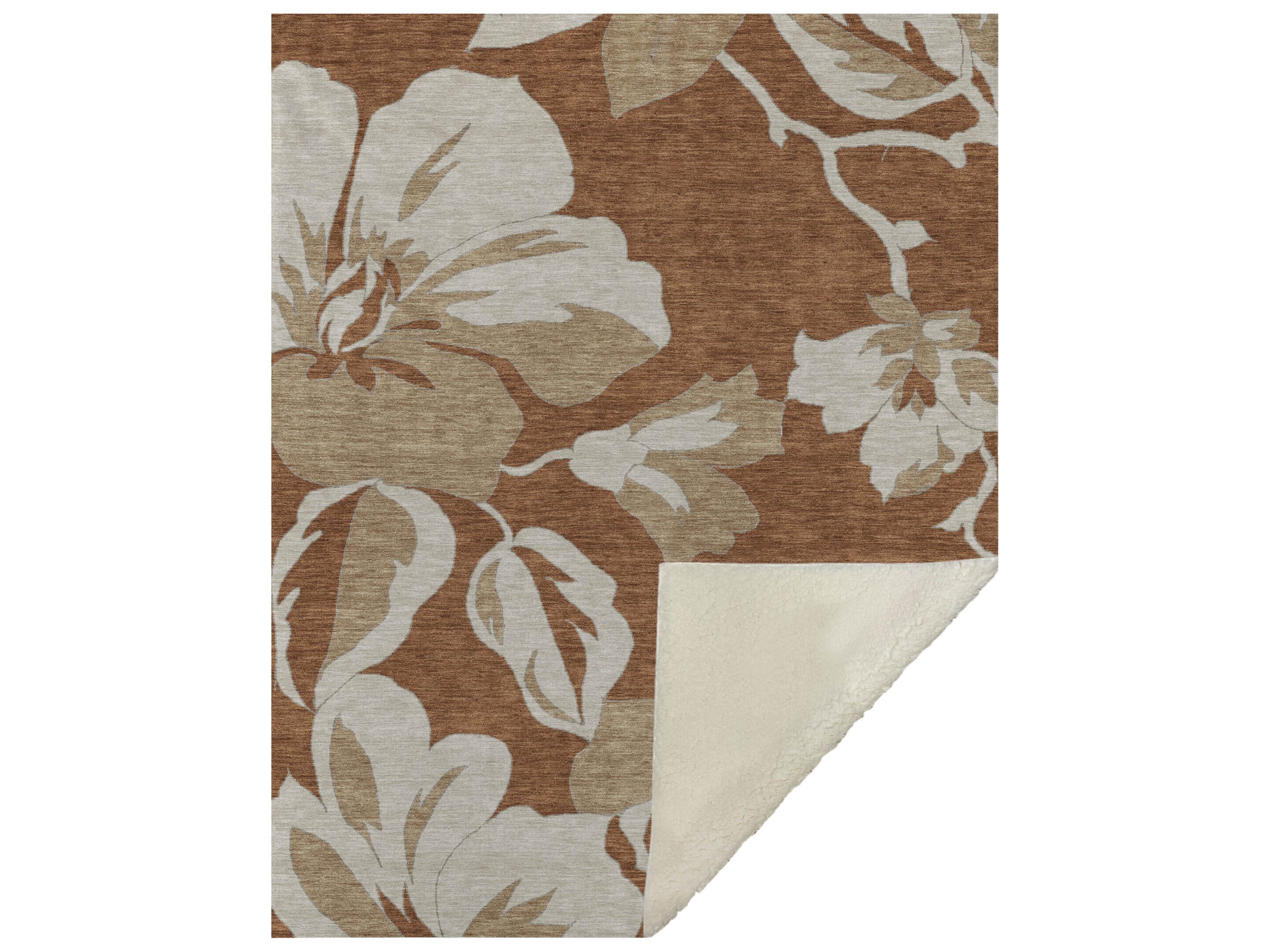 Dalyn Sherpa Orange Polyester Throw