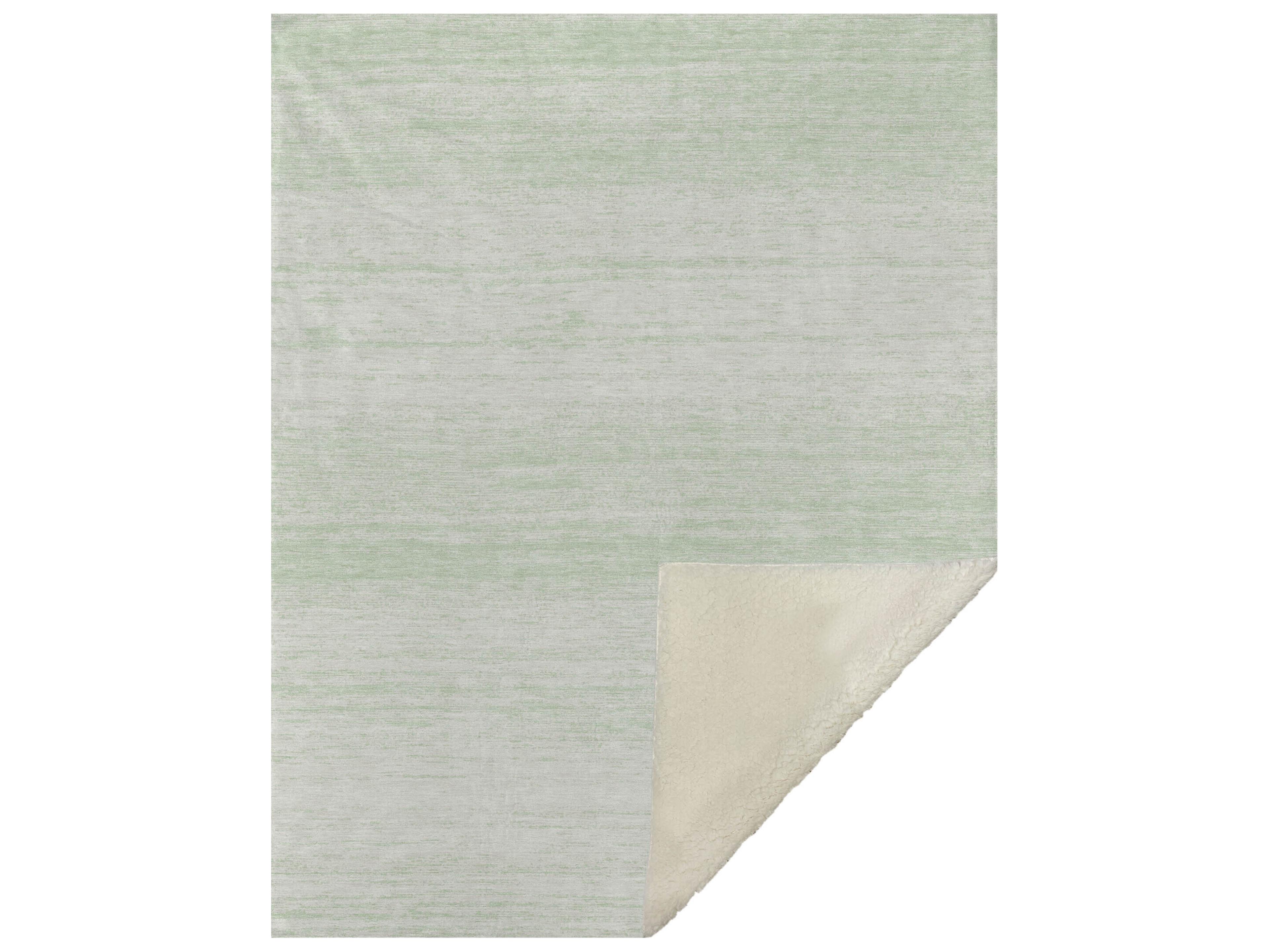 Dalyn Sherpa Green Polyester Throw