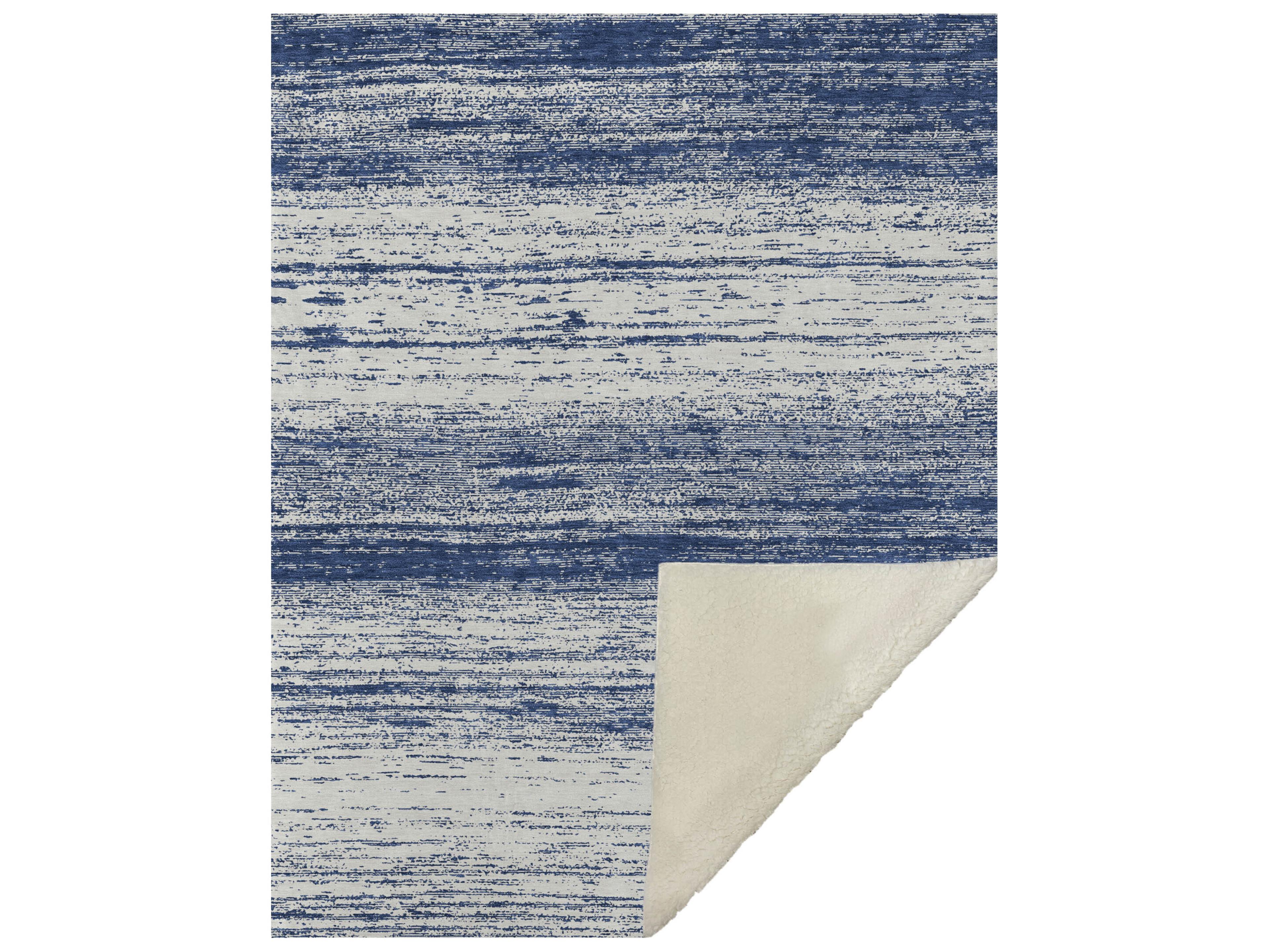 Dalyn Sherpa Blue Polyester Throw