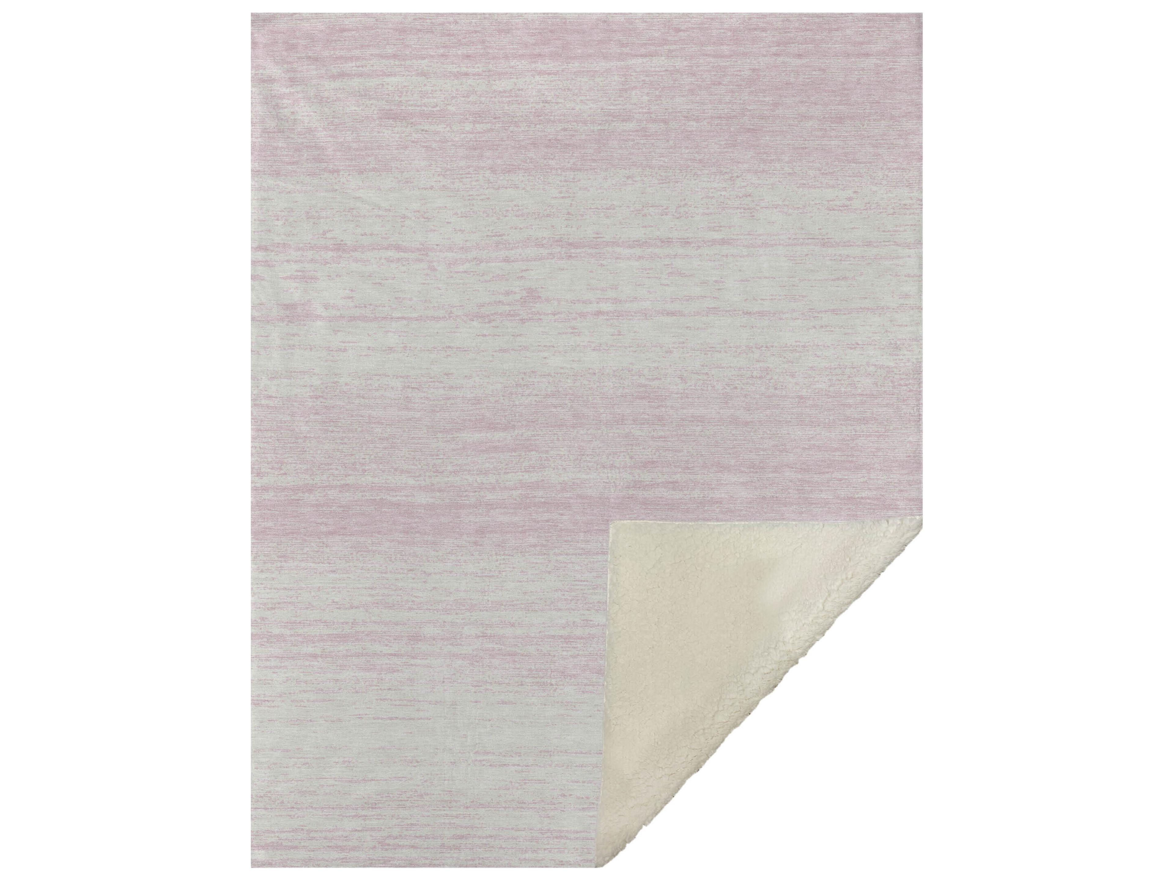 Dalyn Sherpa Pink Polyester Throw
