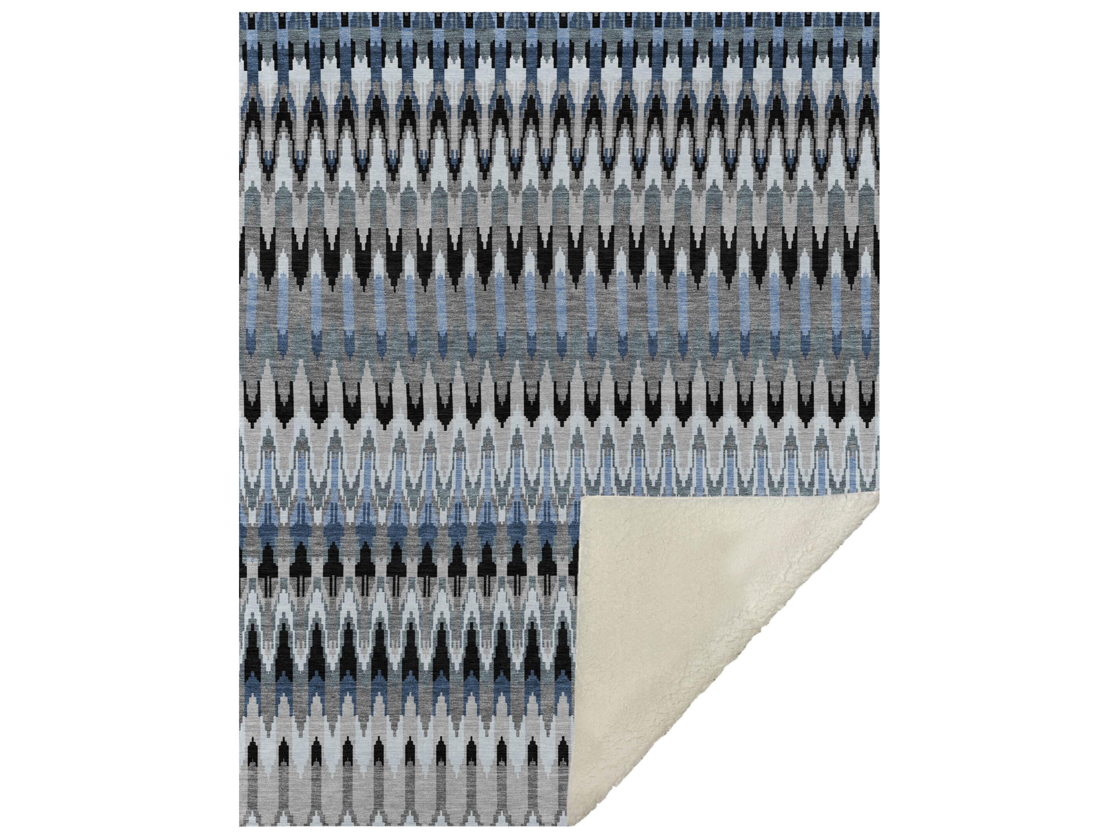 Dalyn Sherpa Gray Polyester Throw