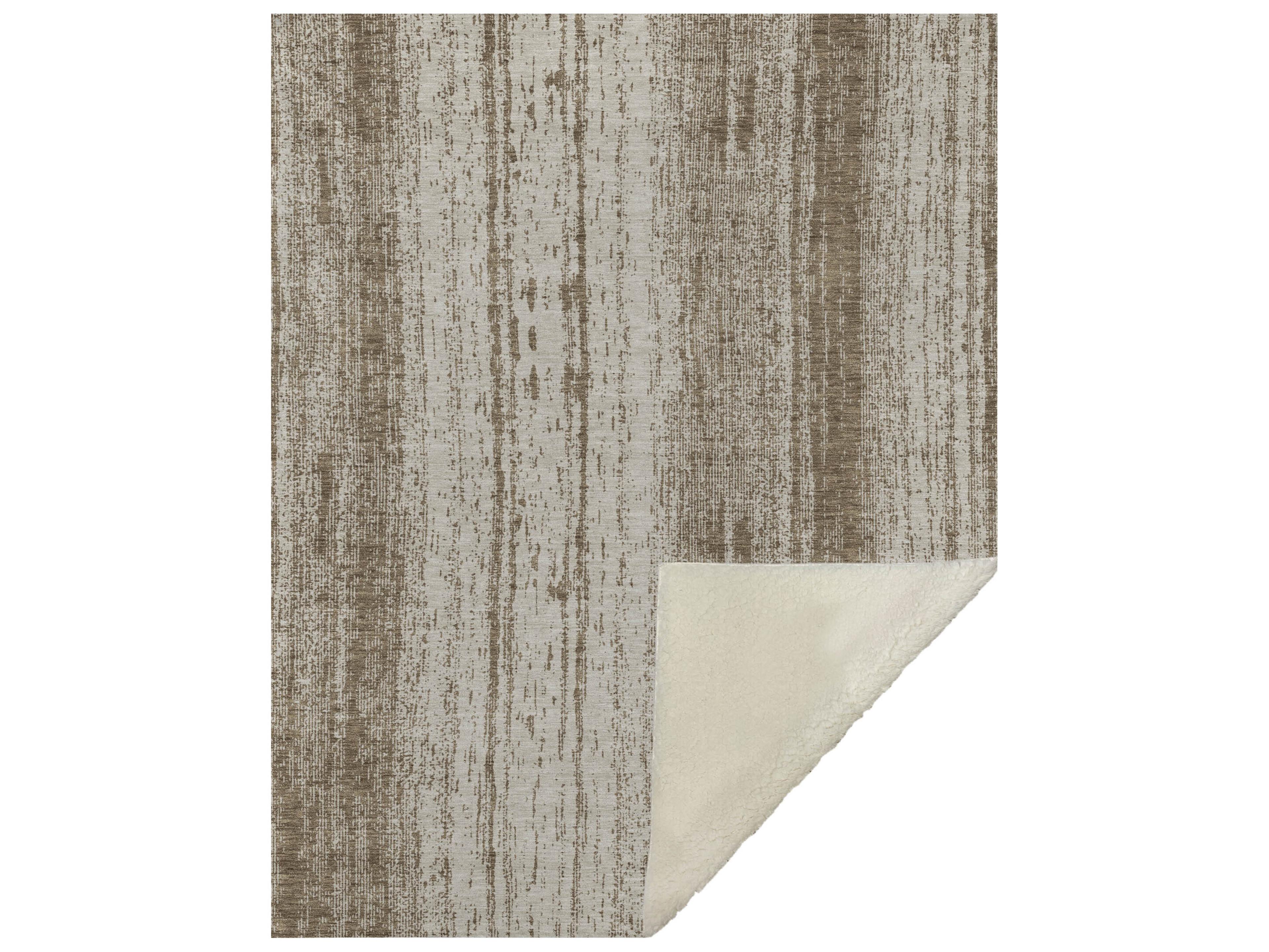 Dalyn Sherpa Brown Polyester Throw