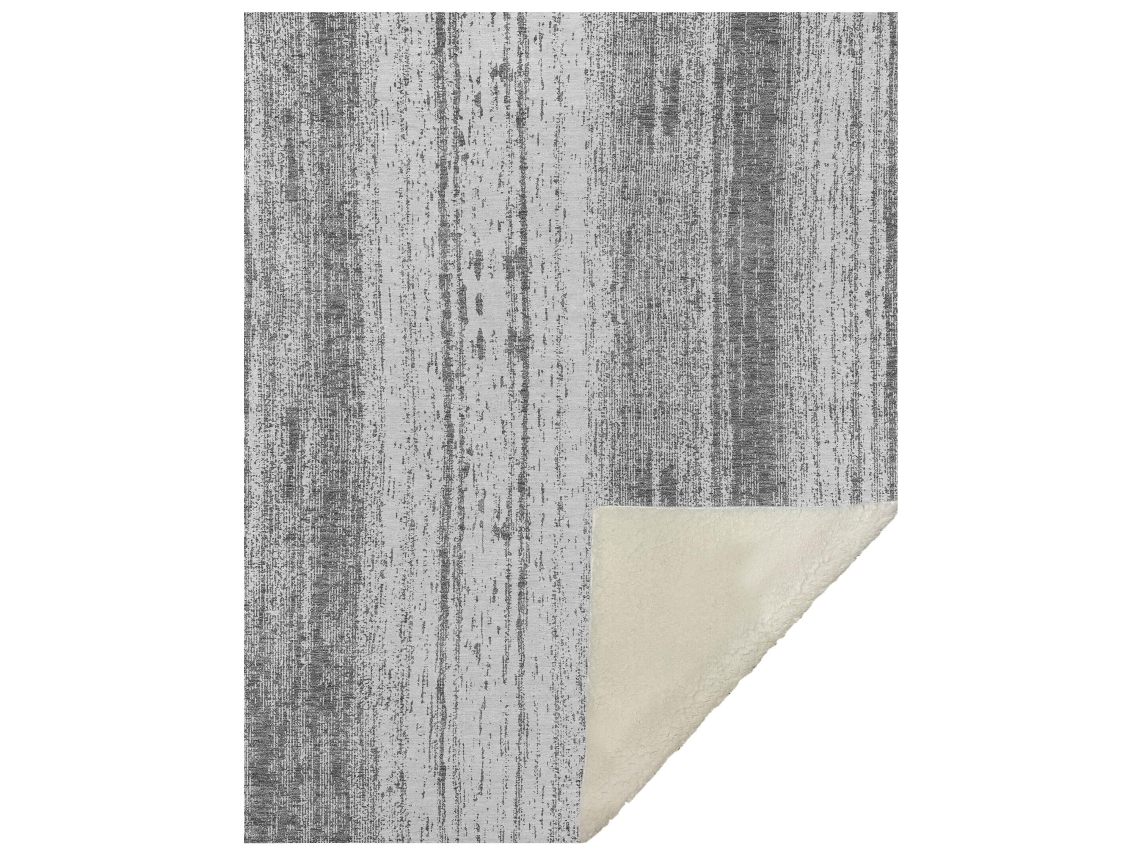 Dalyn Sherpa Gray Polyester Throw