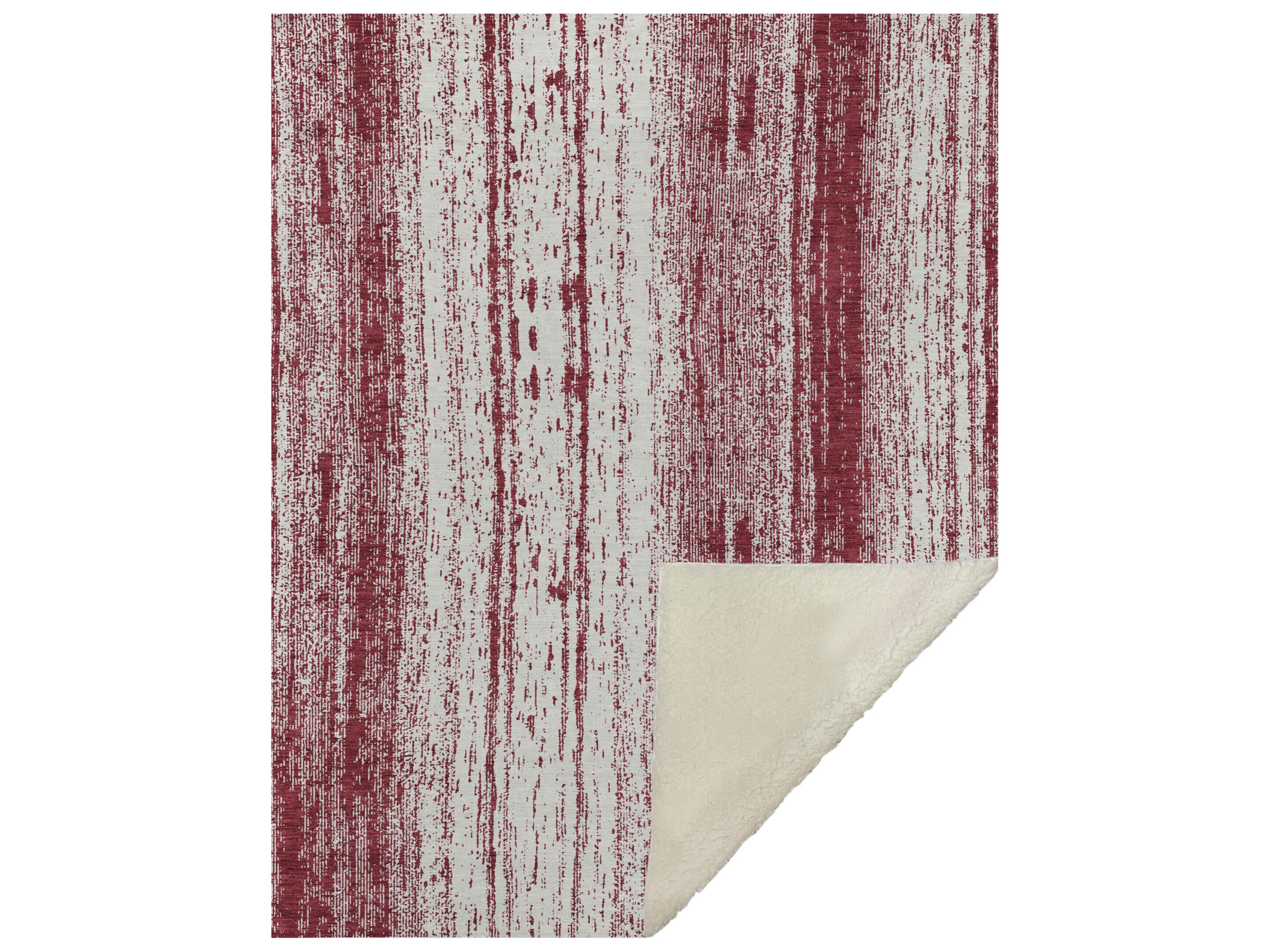 Dalyn Sherpa Red Polyester Throw