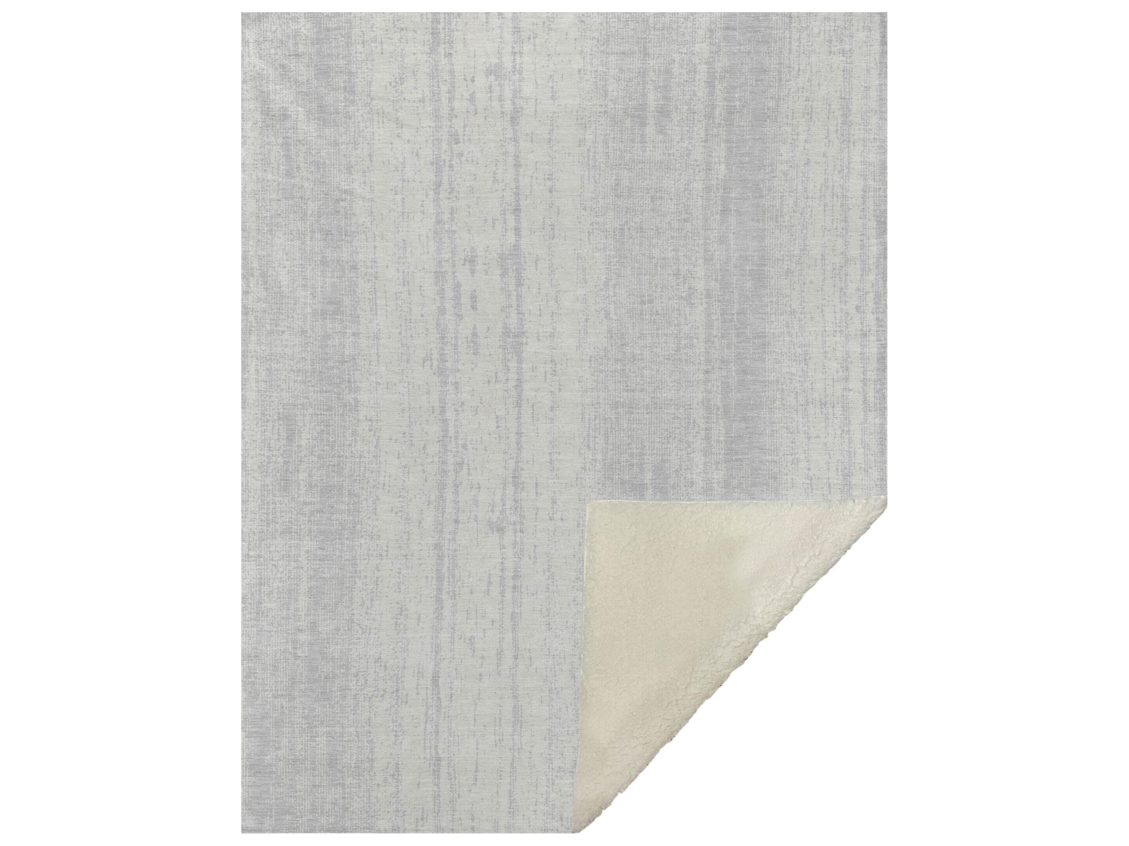 Dalyn Sherpa Gray Polyester Throw