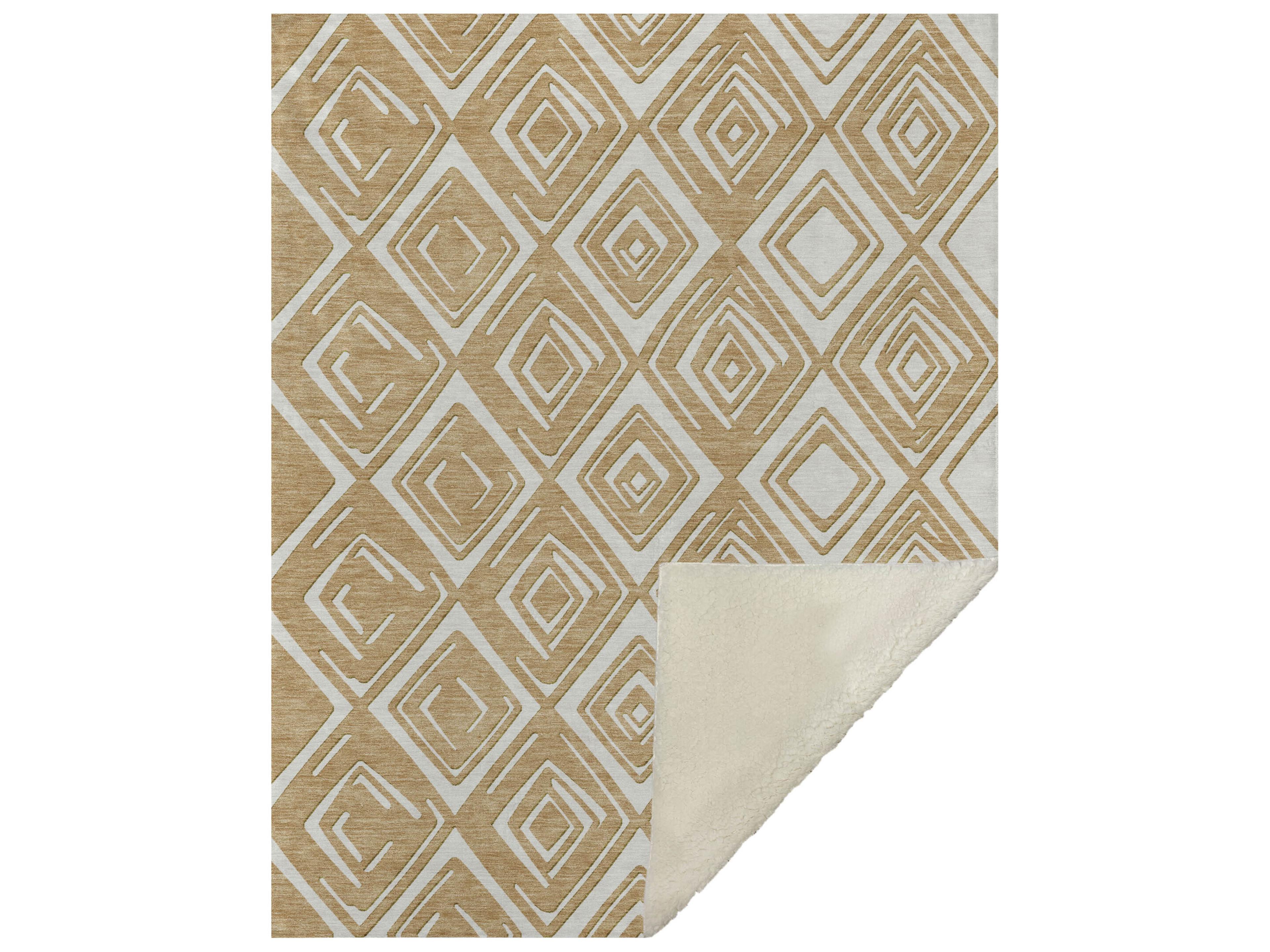 Dalyn Sherpa Gold Polyester Throw