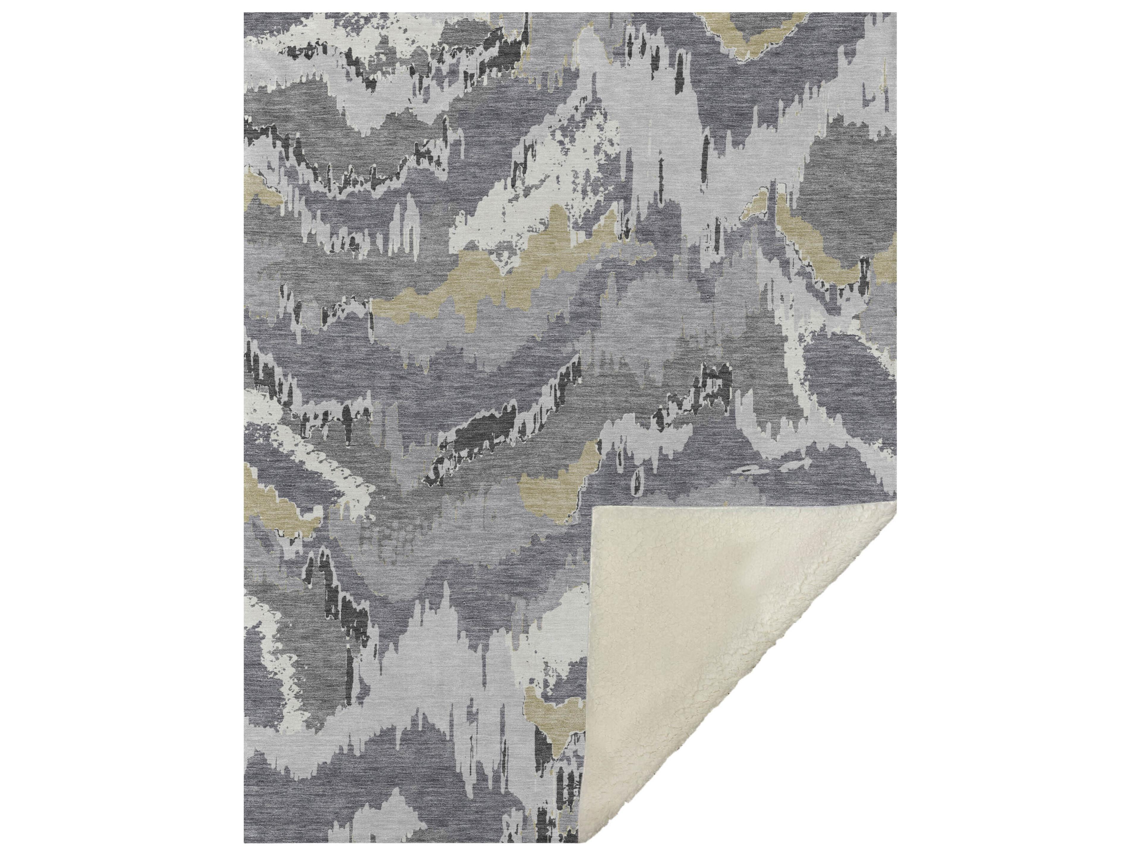 Dalyn Sherpa Gray Polyester Throw