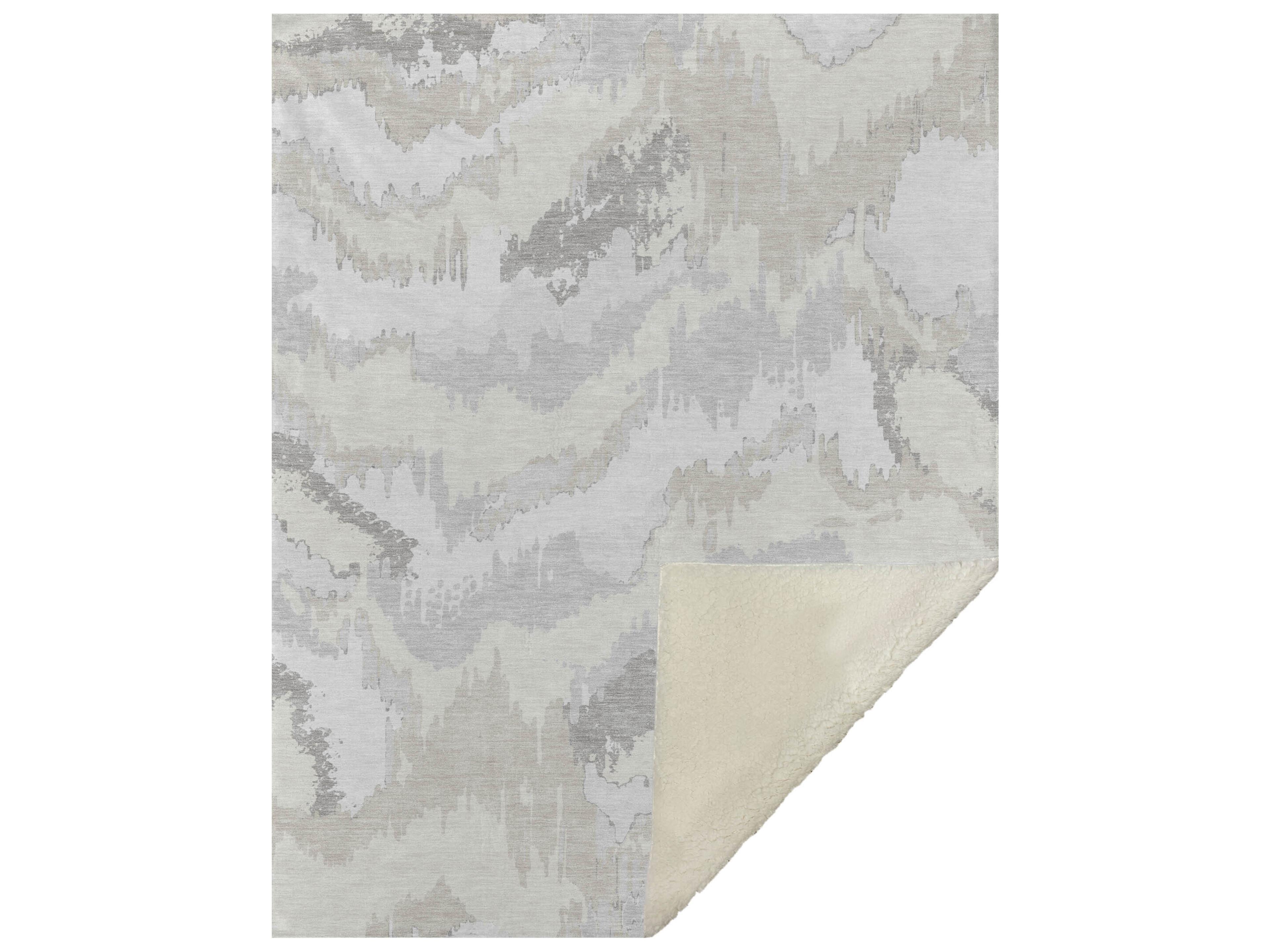 Dalyn Sherpa Ivory Polyester Throw