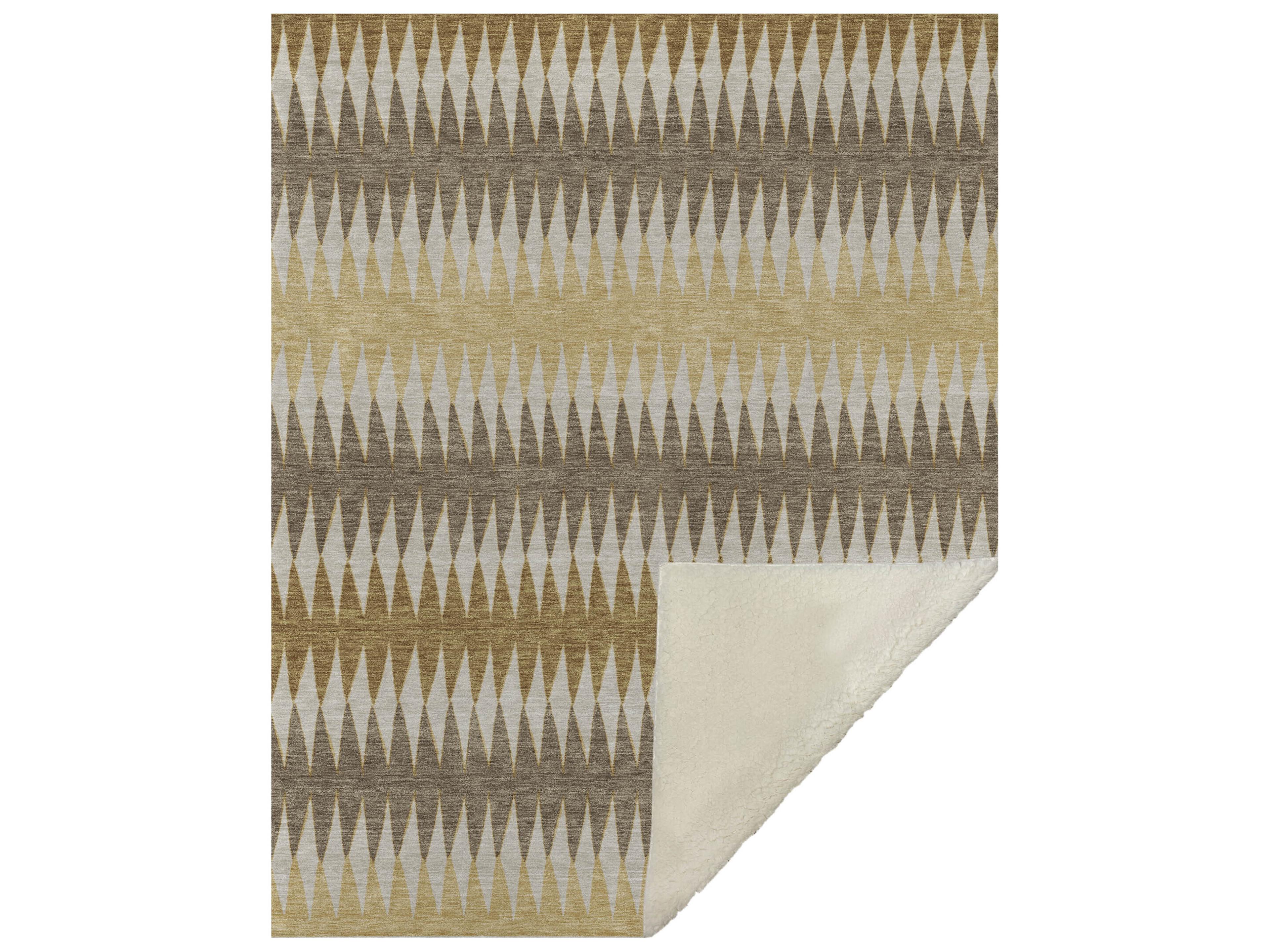Dalyn Sherpa Brown Polyester Throw