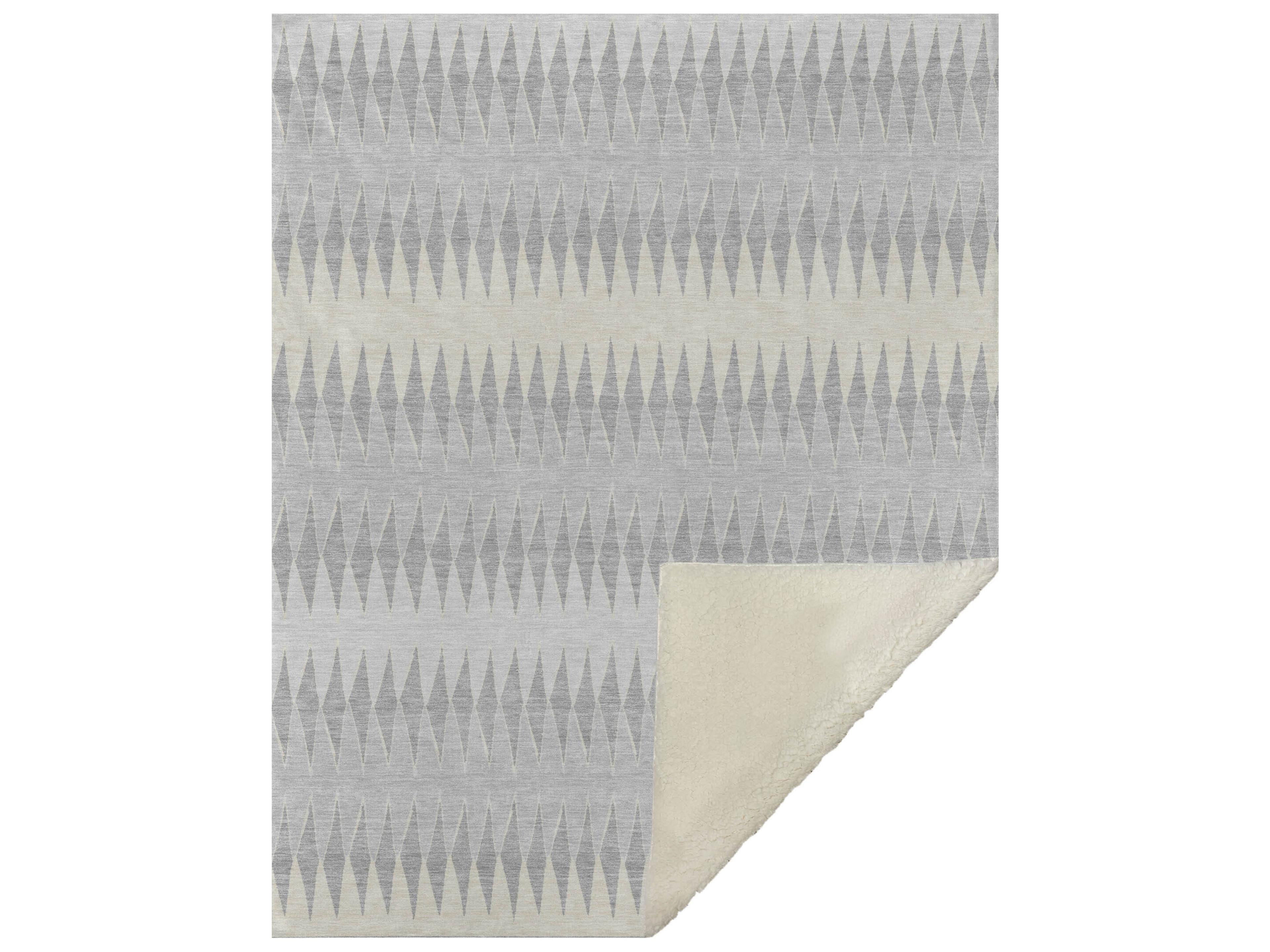 Dalyn Sherpa Gray Polyester Throw