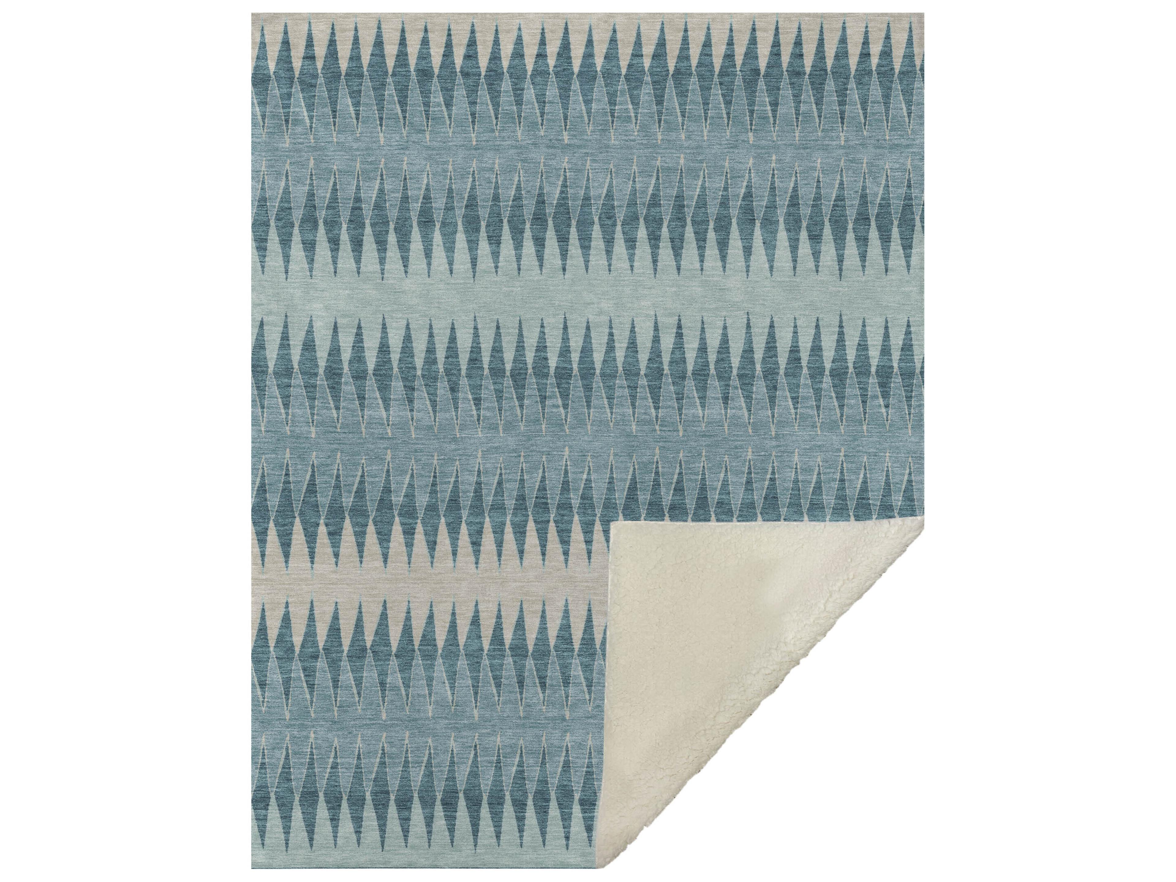 Dalyn Sherpa Teal Polyester Throw