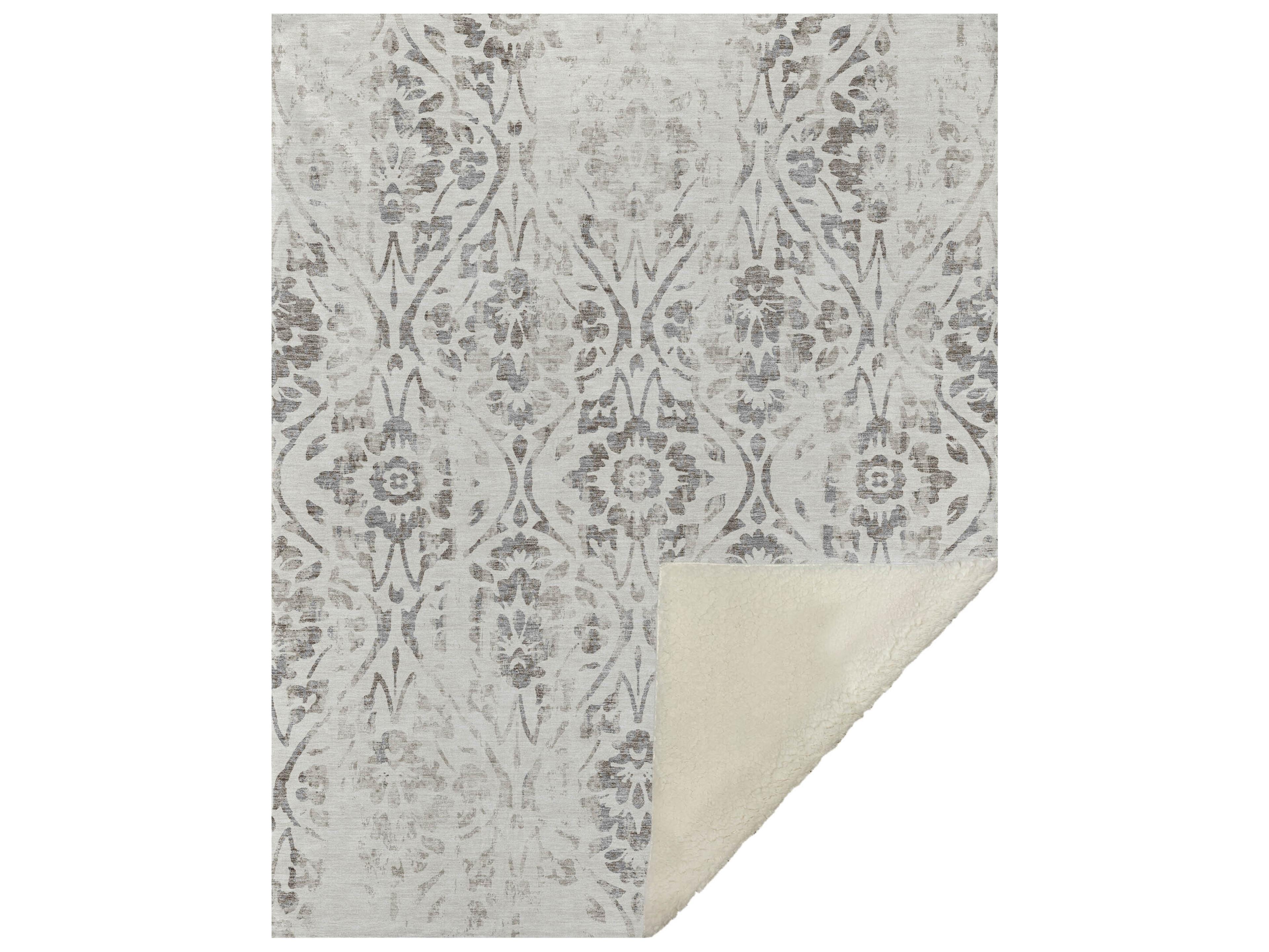 Dalyn Sherpa Ivory Polyester Throw