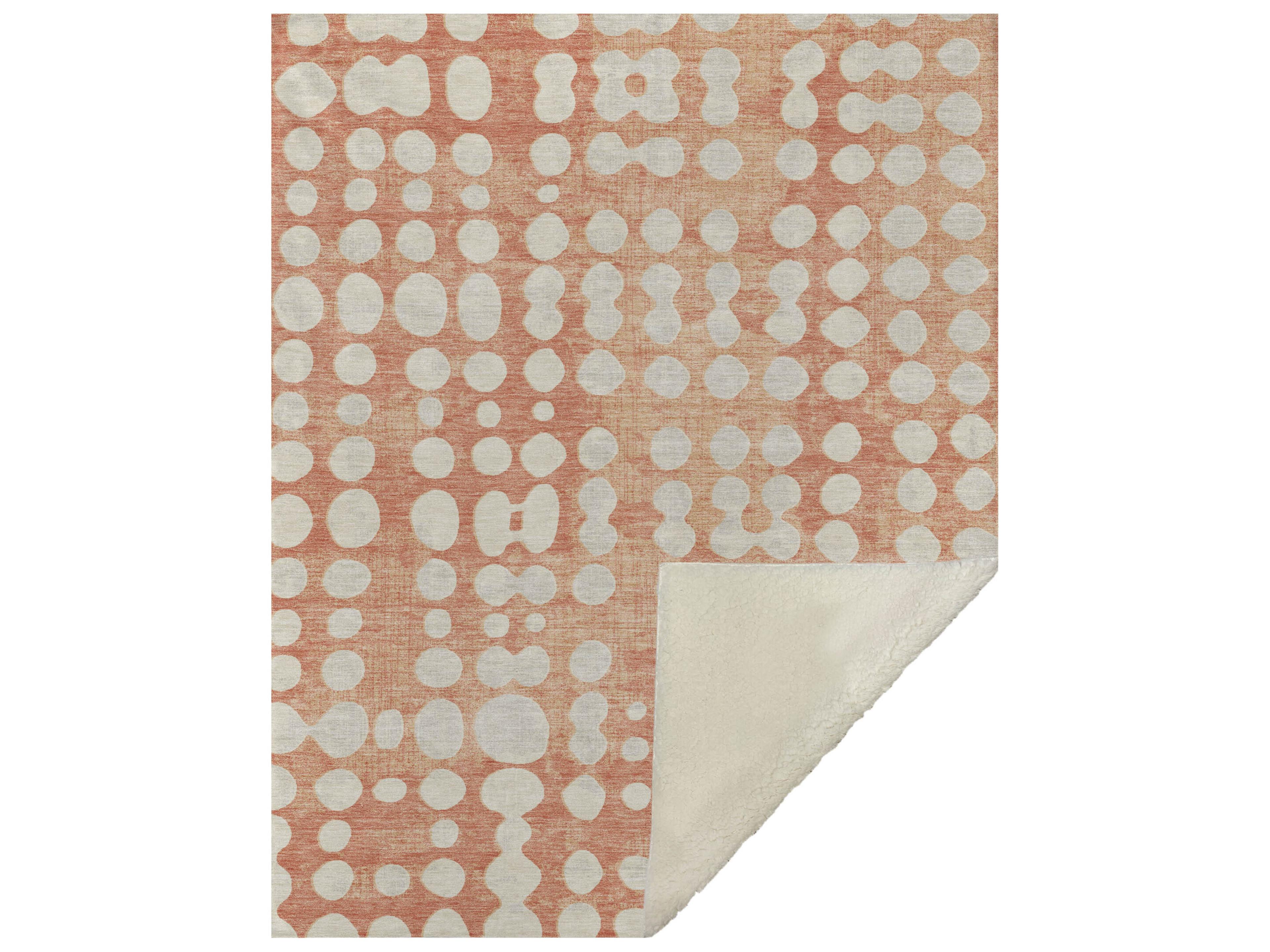 Dalyn Sherpa Orange Polyester Throw