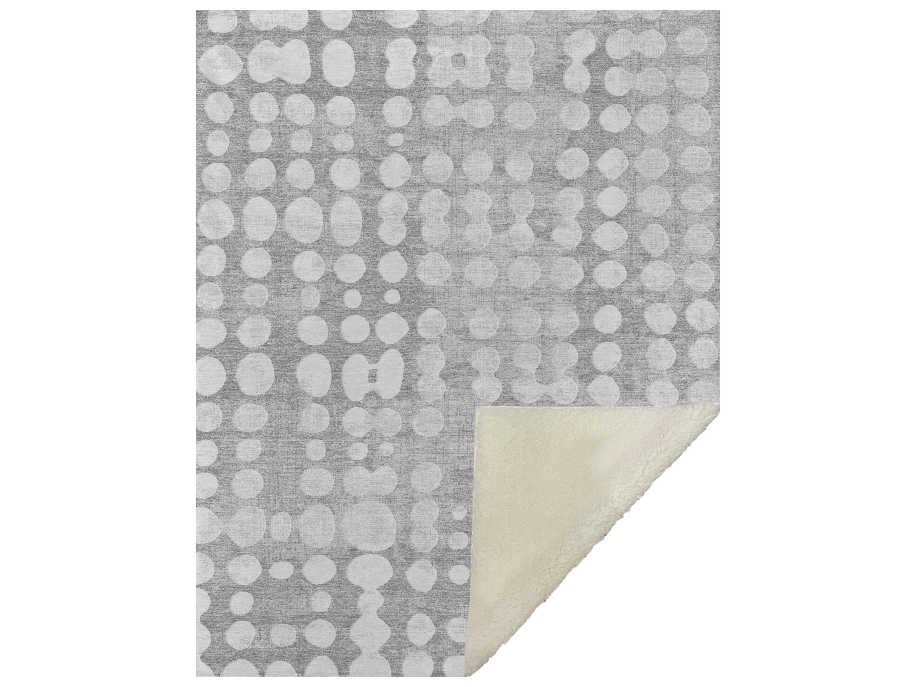 Dalyn Sherpa Gray Polyester Throw