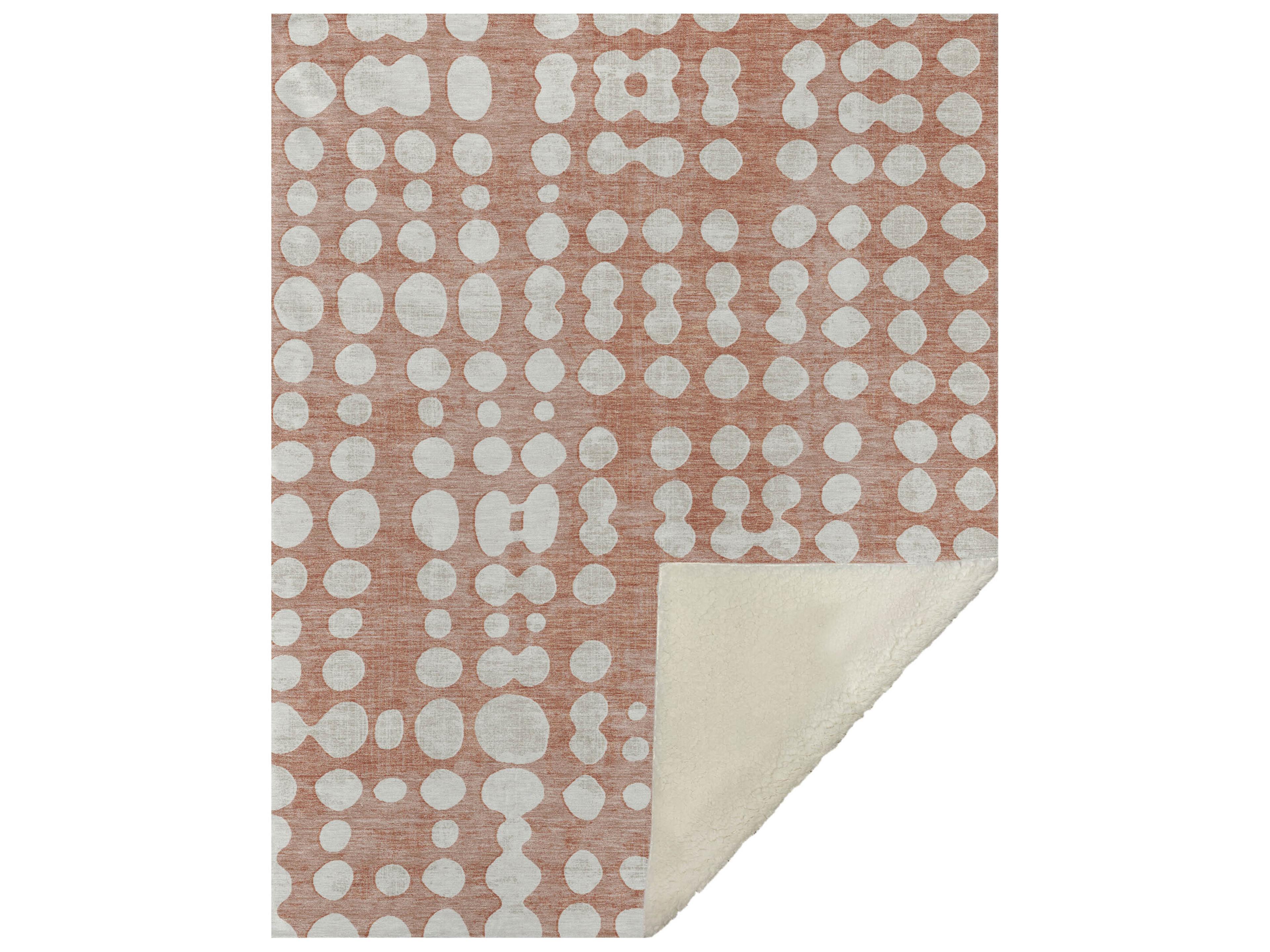 Dalyn Sherpa Orange Polyester Throw