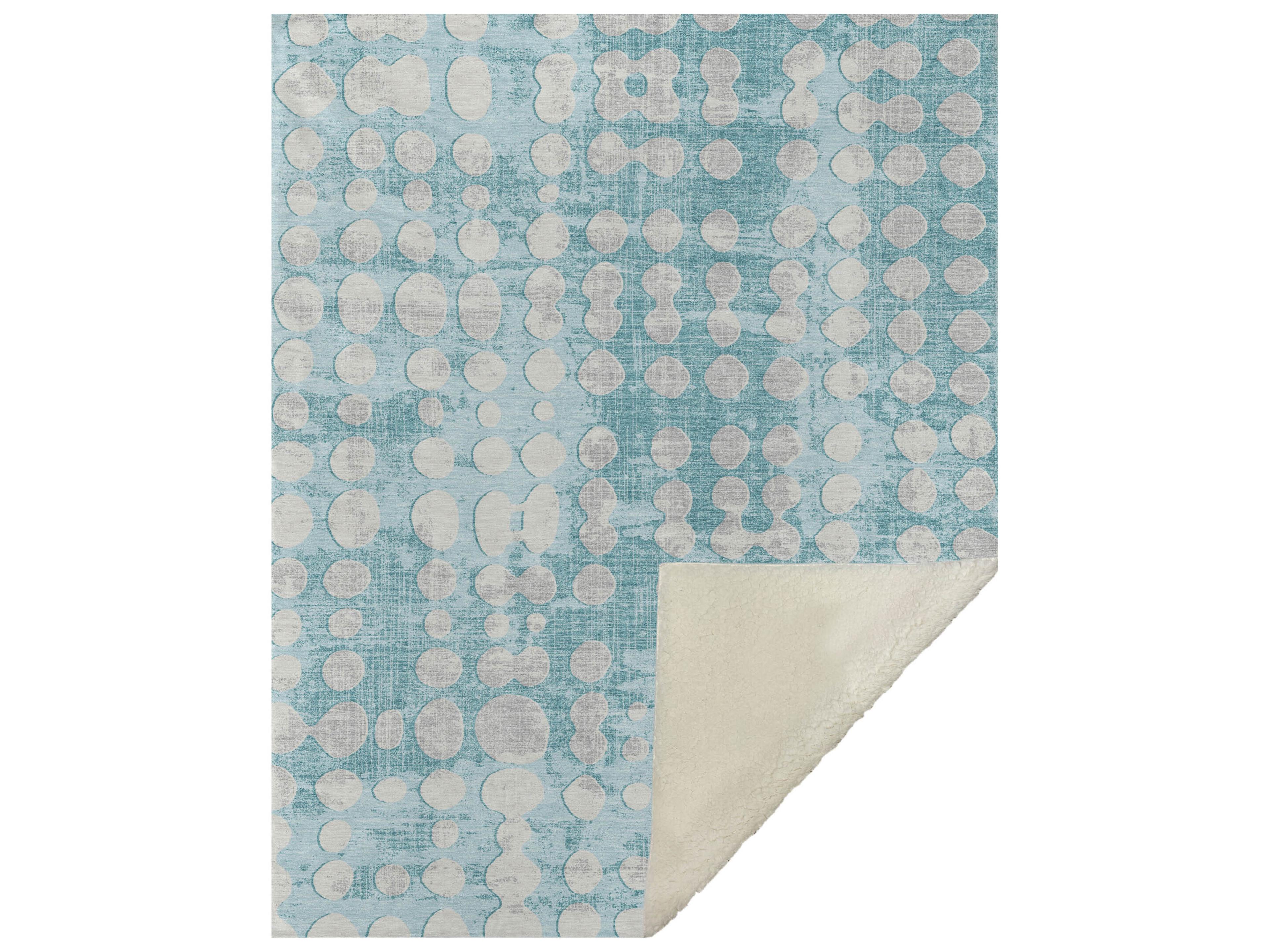 Dalyn Sherpa Teal Polyester Throw