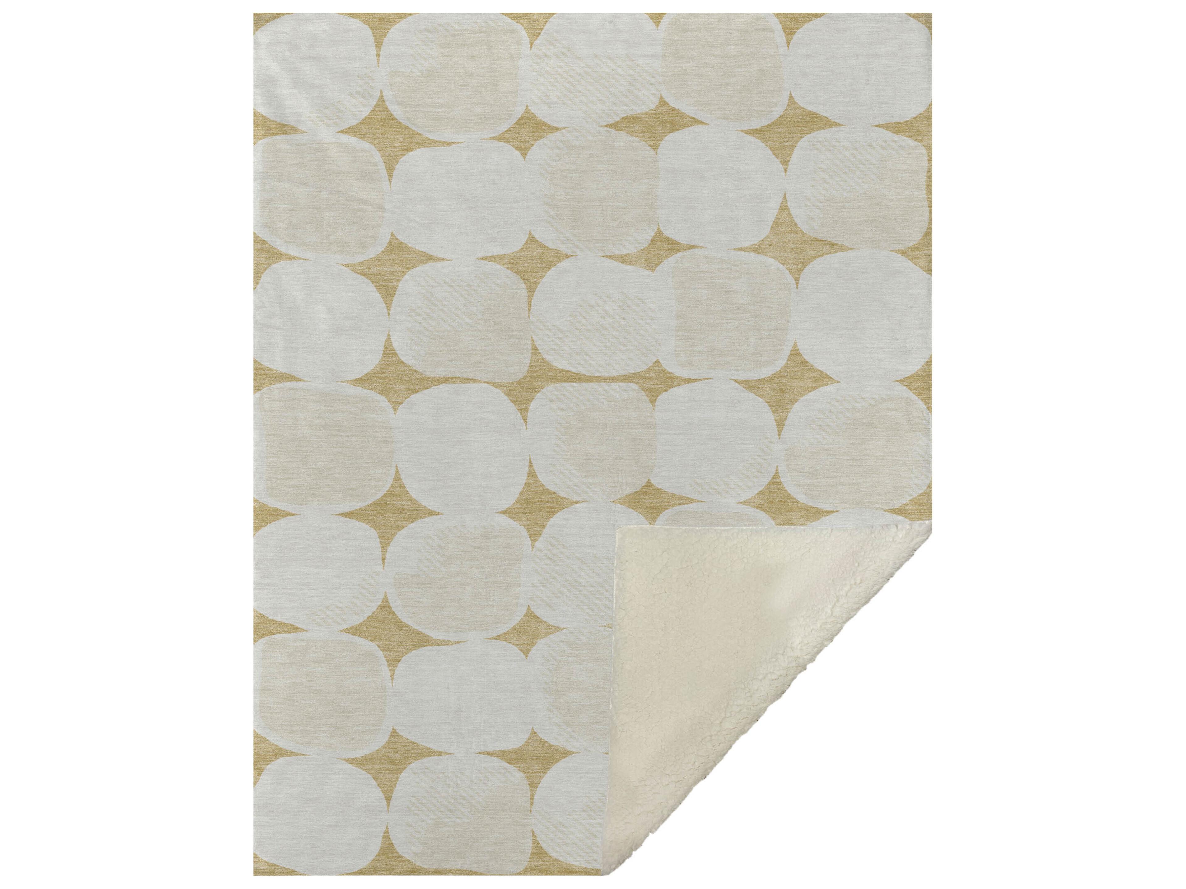 Dalyn Sherpa Gold Polyester Throw