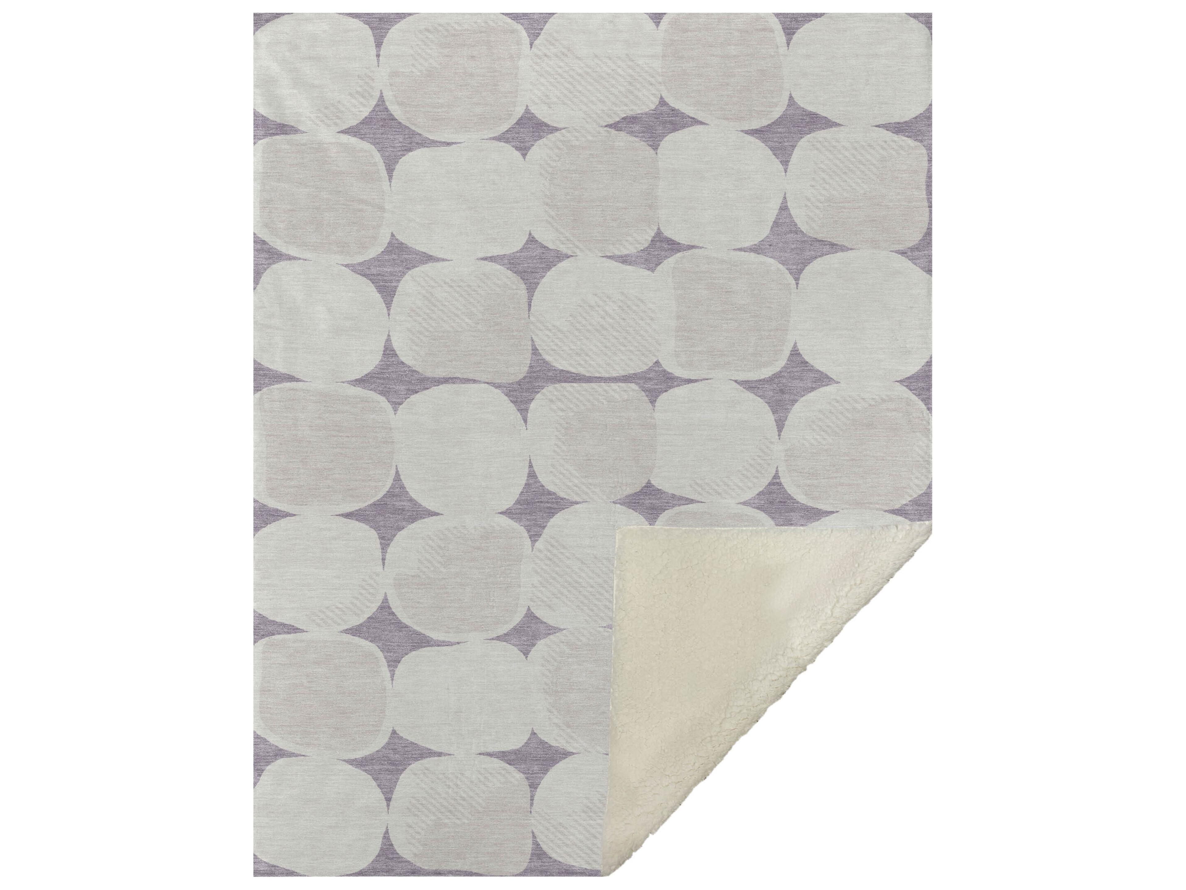 Dalyn Sherpa Purple Polyester Throw