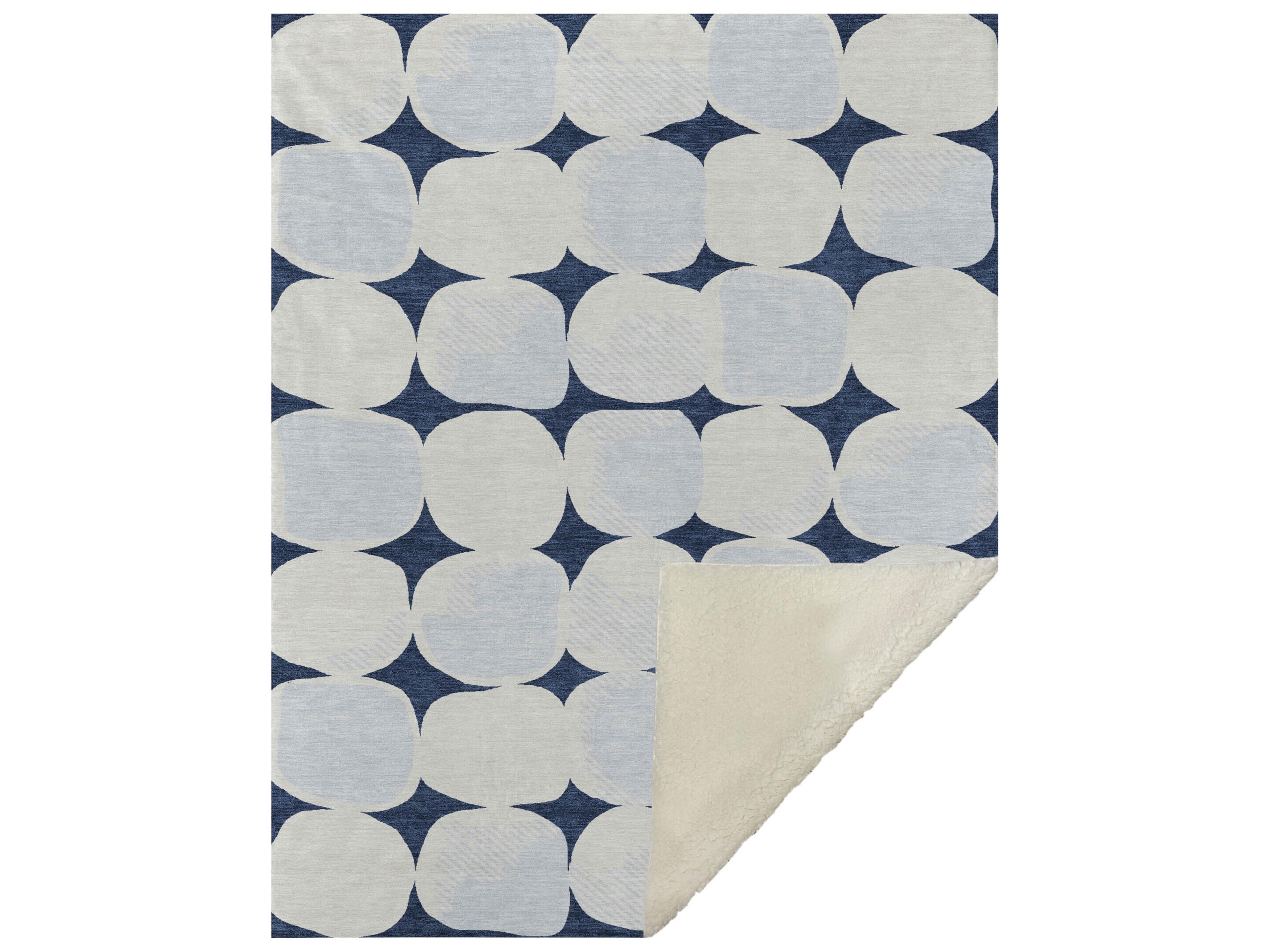 Dalyn Sherpa Blue Polyester Throw