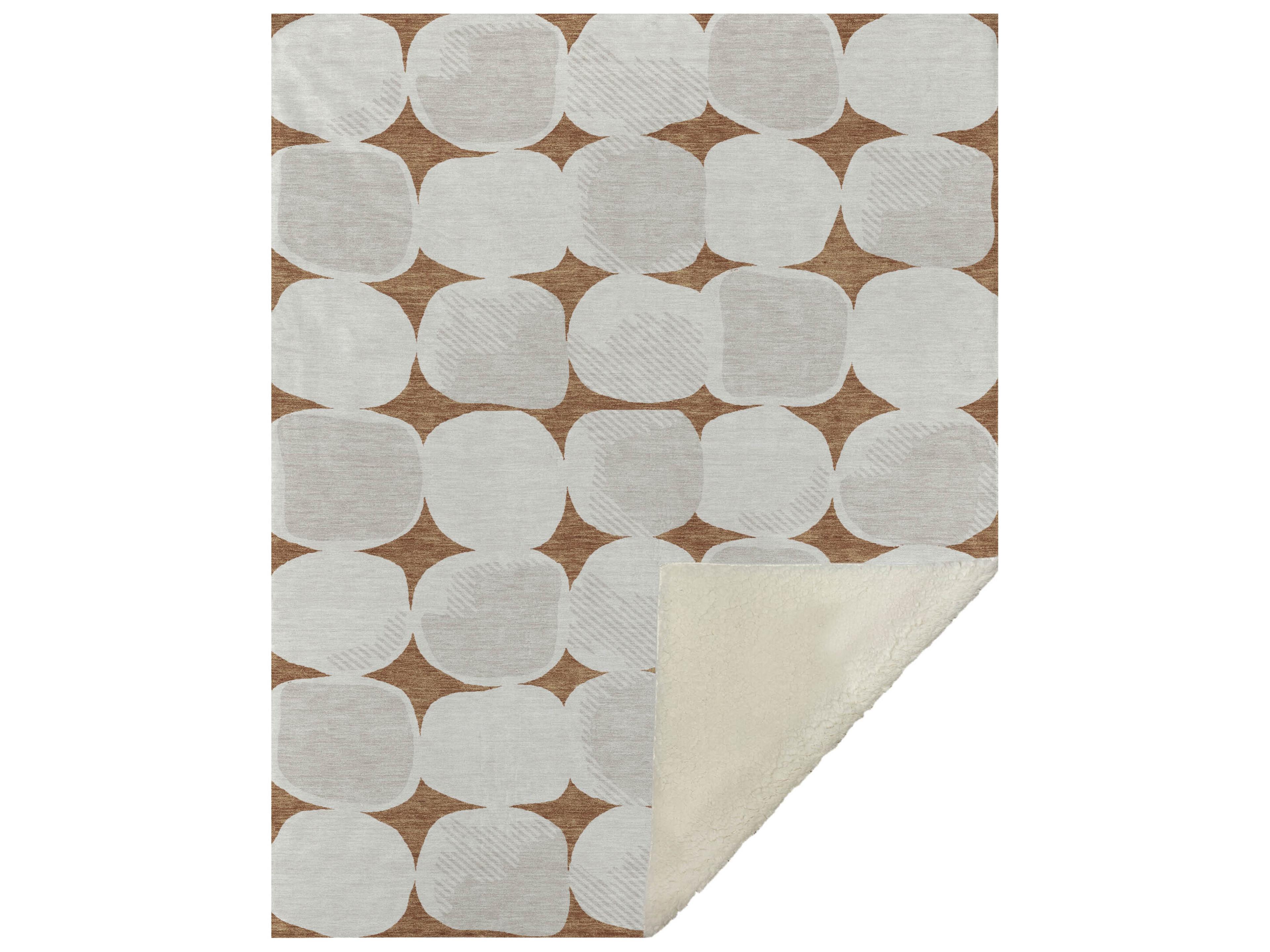 Dalyn Sherpa Orange Polyester Throw