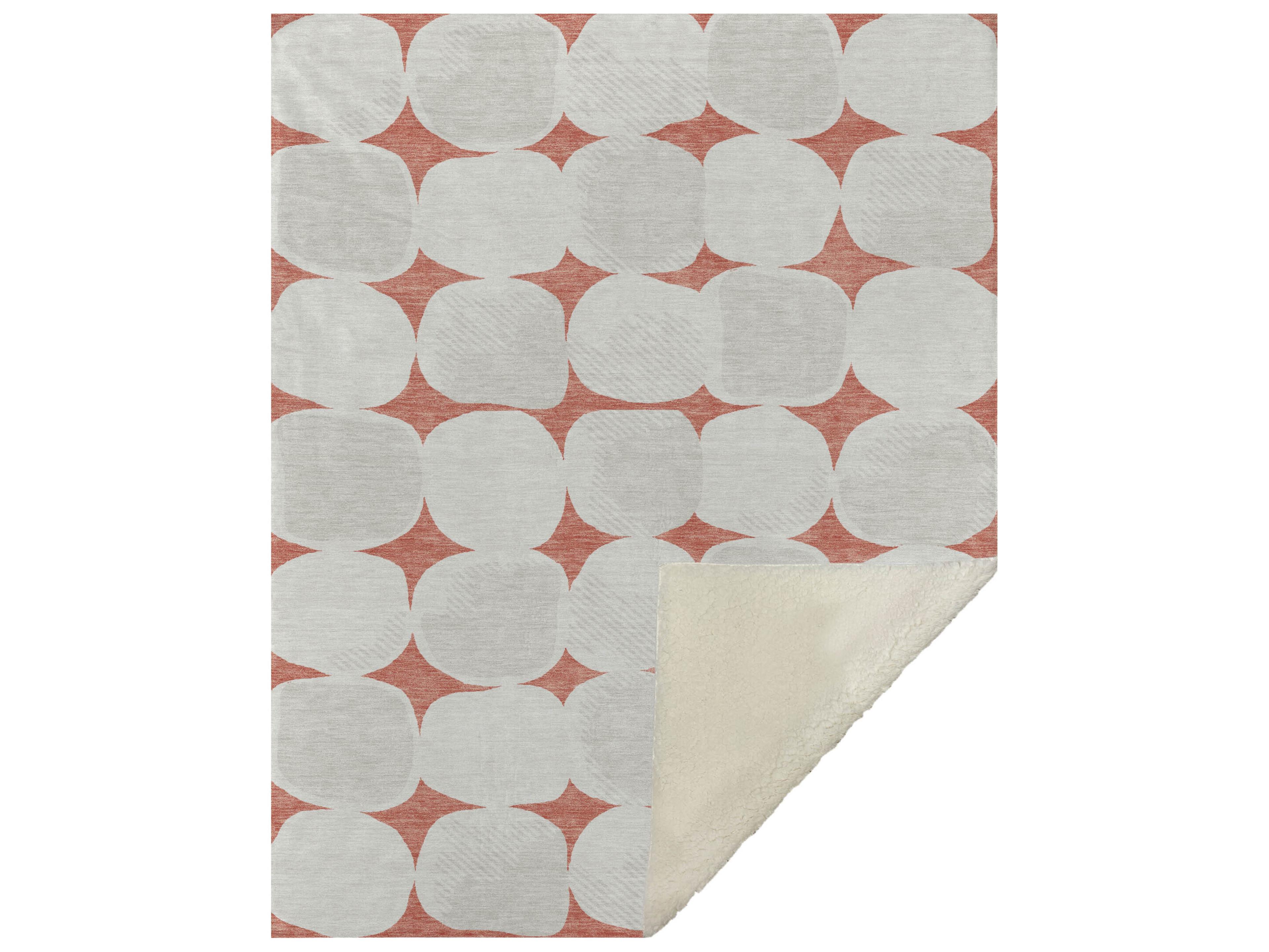 Dalyn Sherpa Orange Polyester Throw