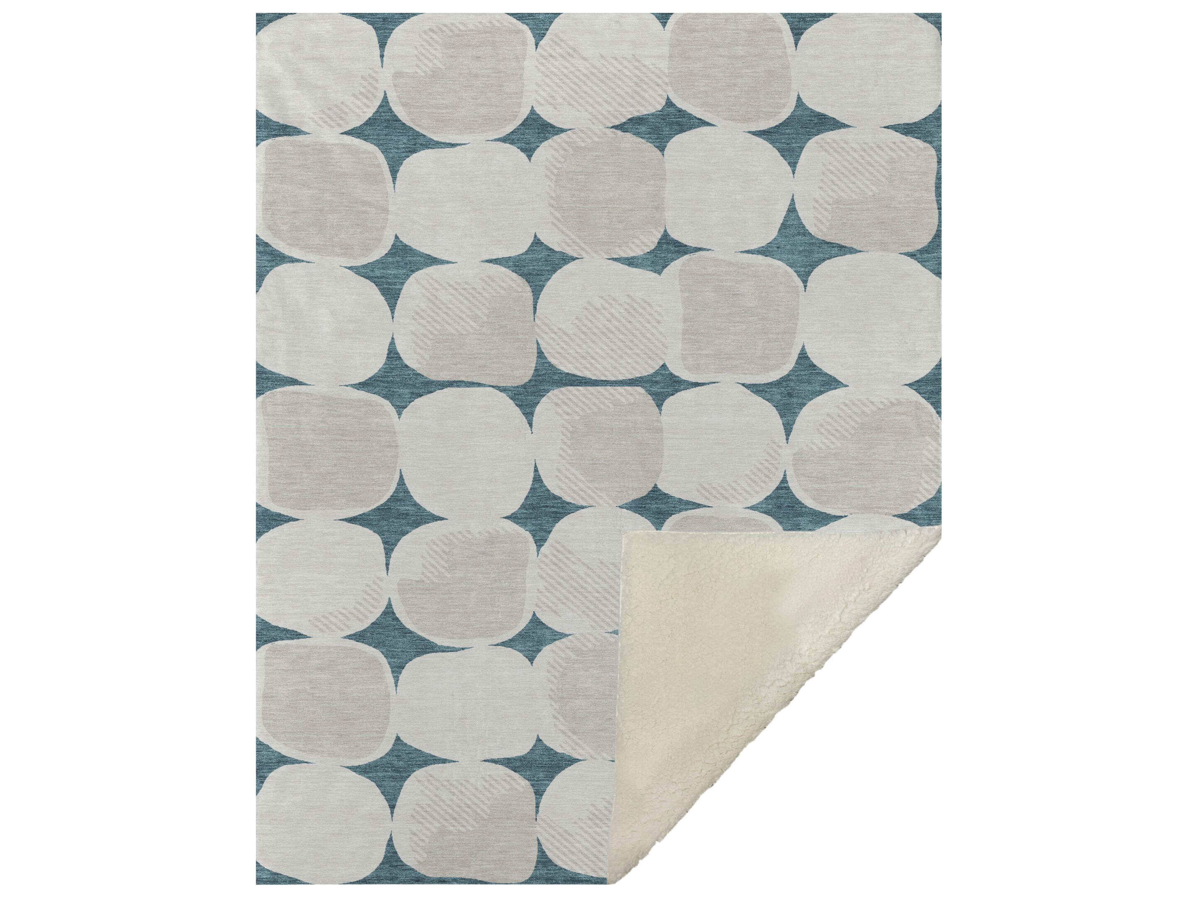 Dalyn Sherpa Teal Polyester Throw