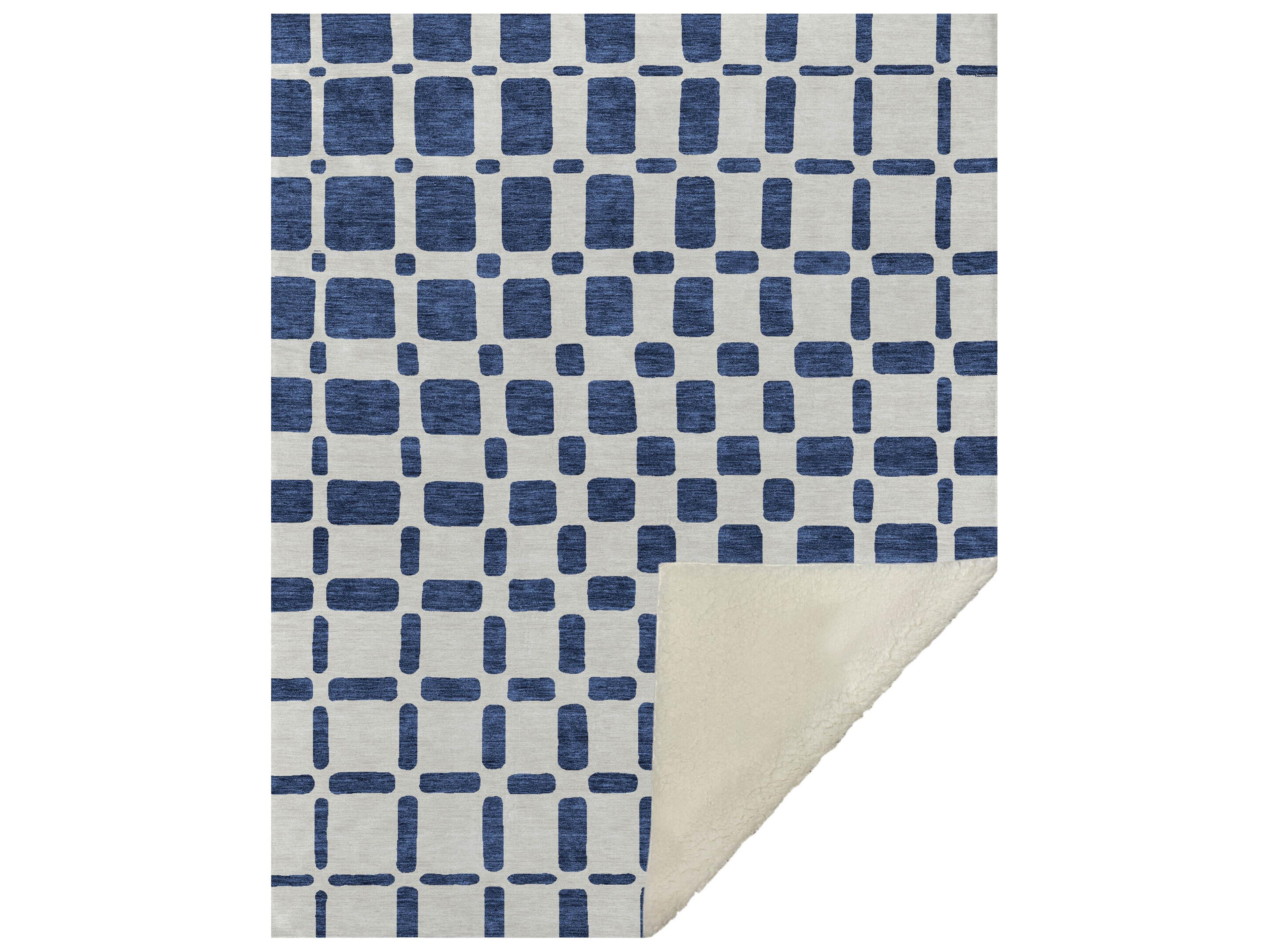 Dalyn Sherpa Blue Polyester Throw