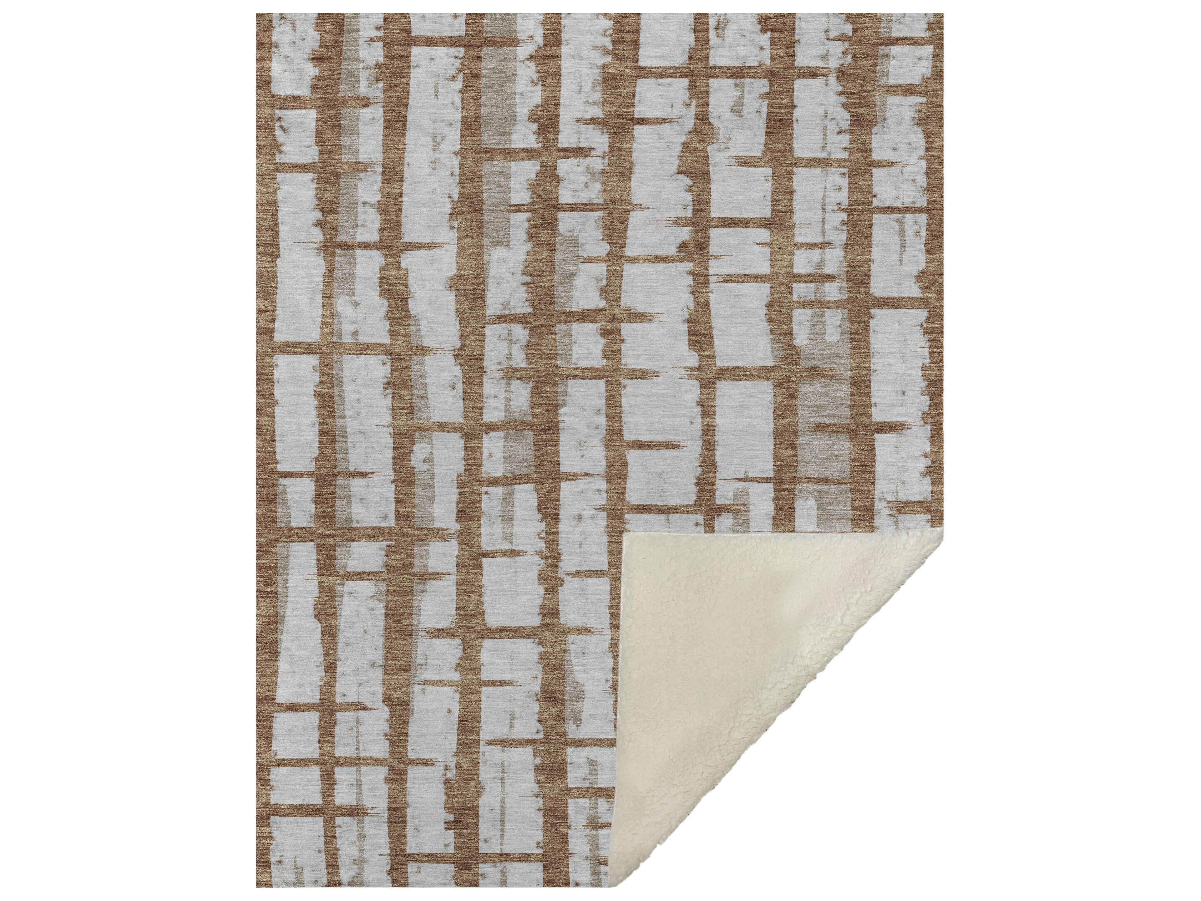 Dalyn Sherpa Orange Polyester Throw