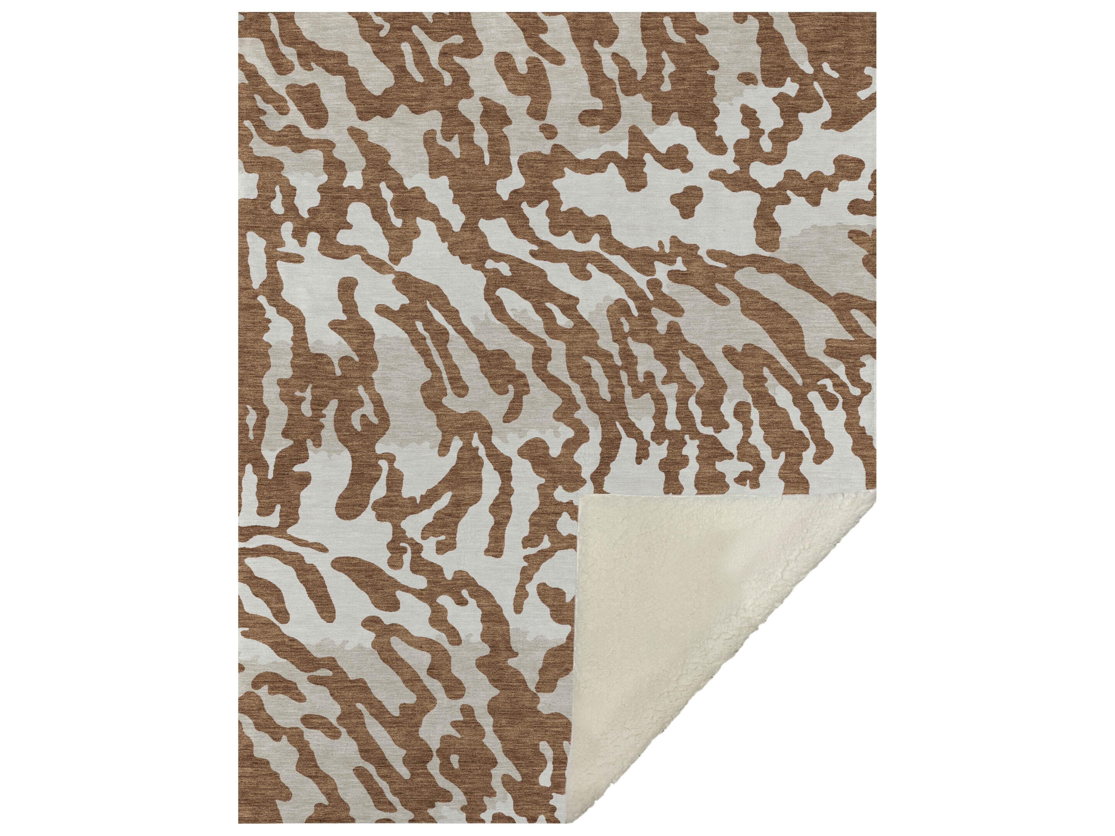 Dalyn Sherpa Orange Polyester Throw