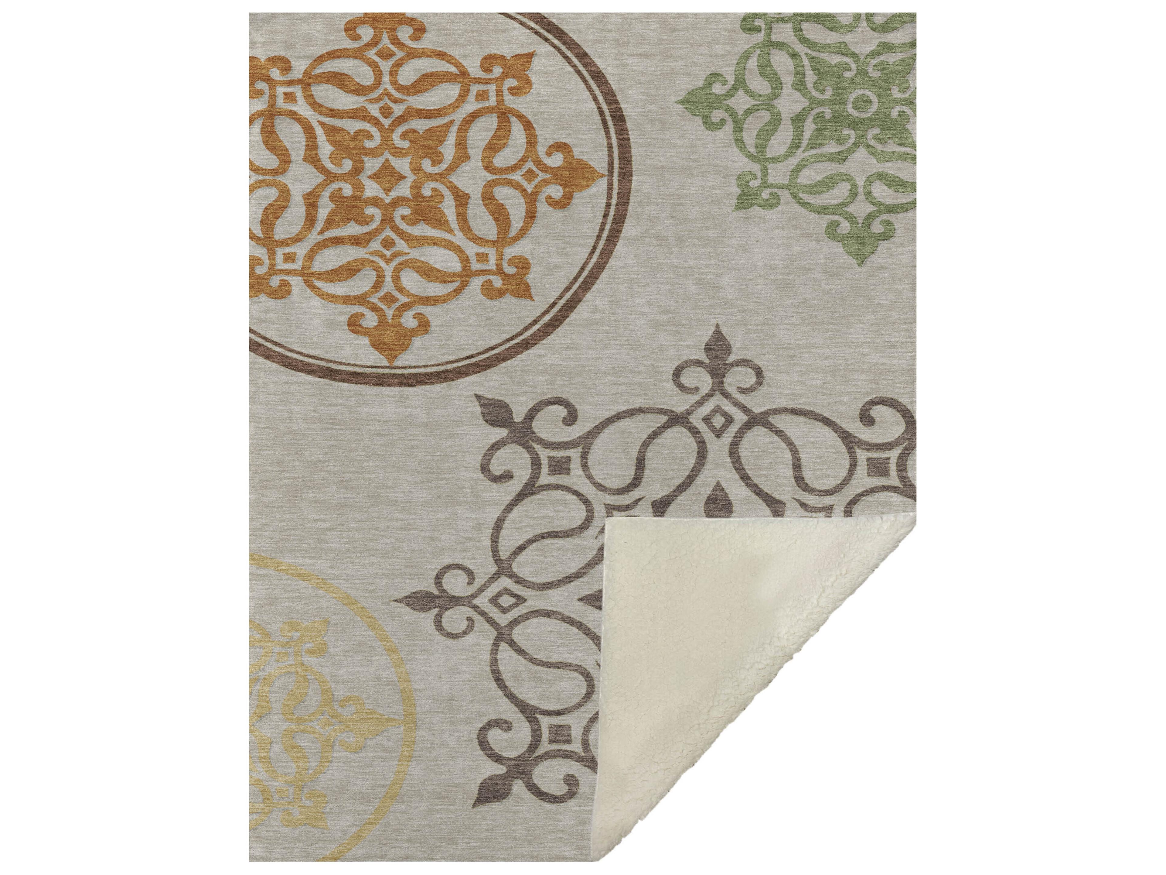 Dalyn Sherpa Brown Polyester Throw