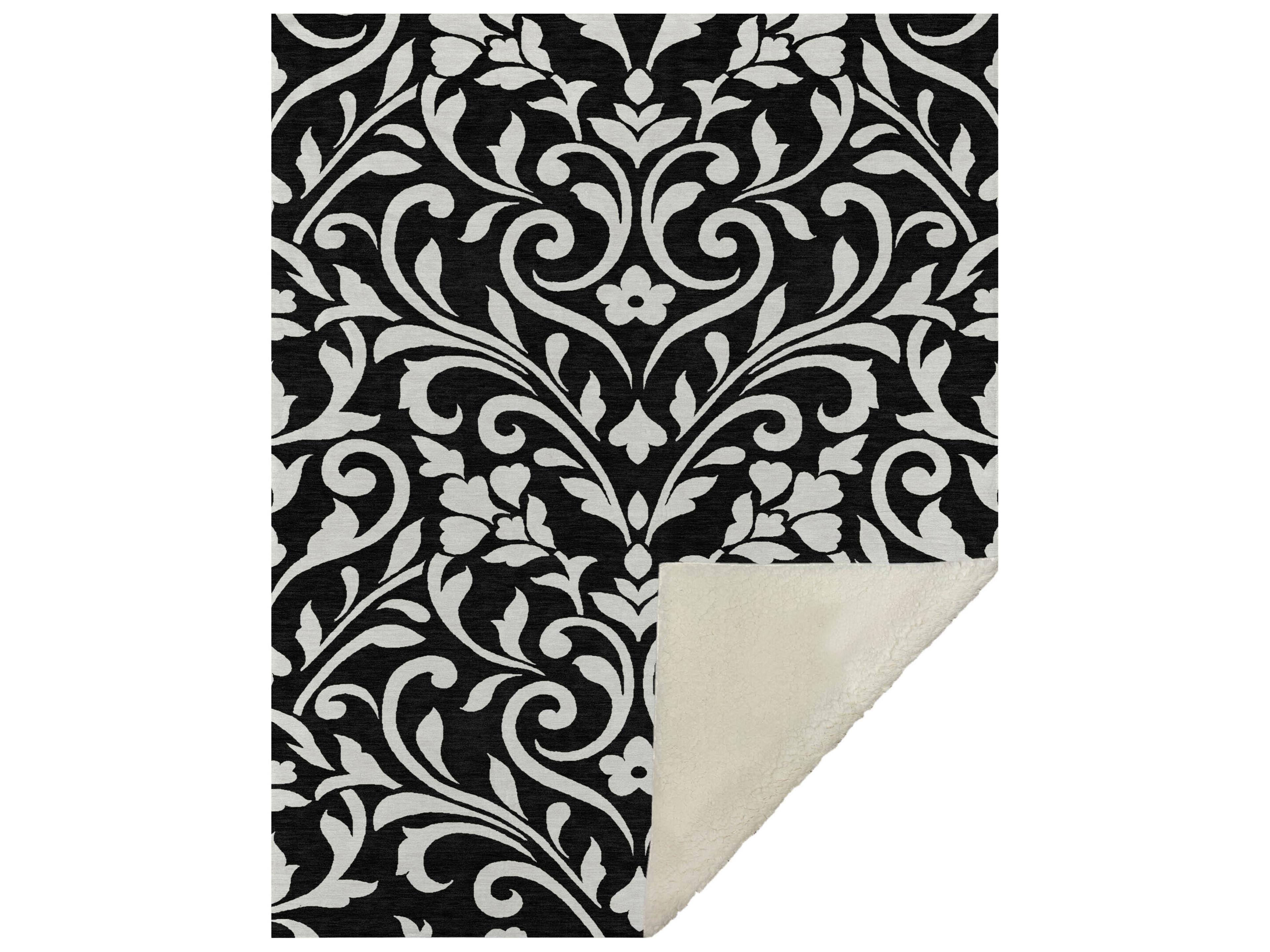 Dalyn Sherpa Black Polyester Throw