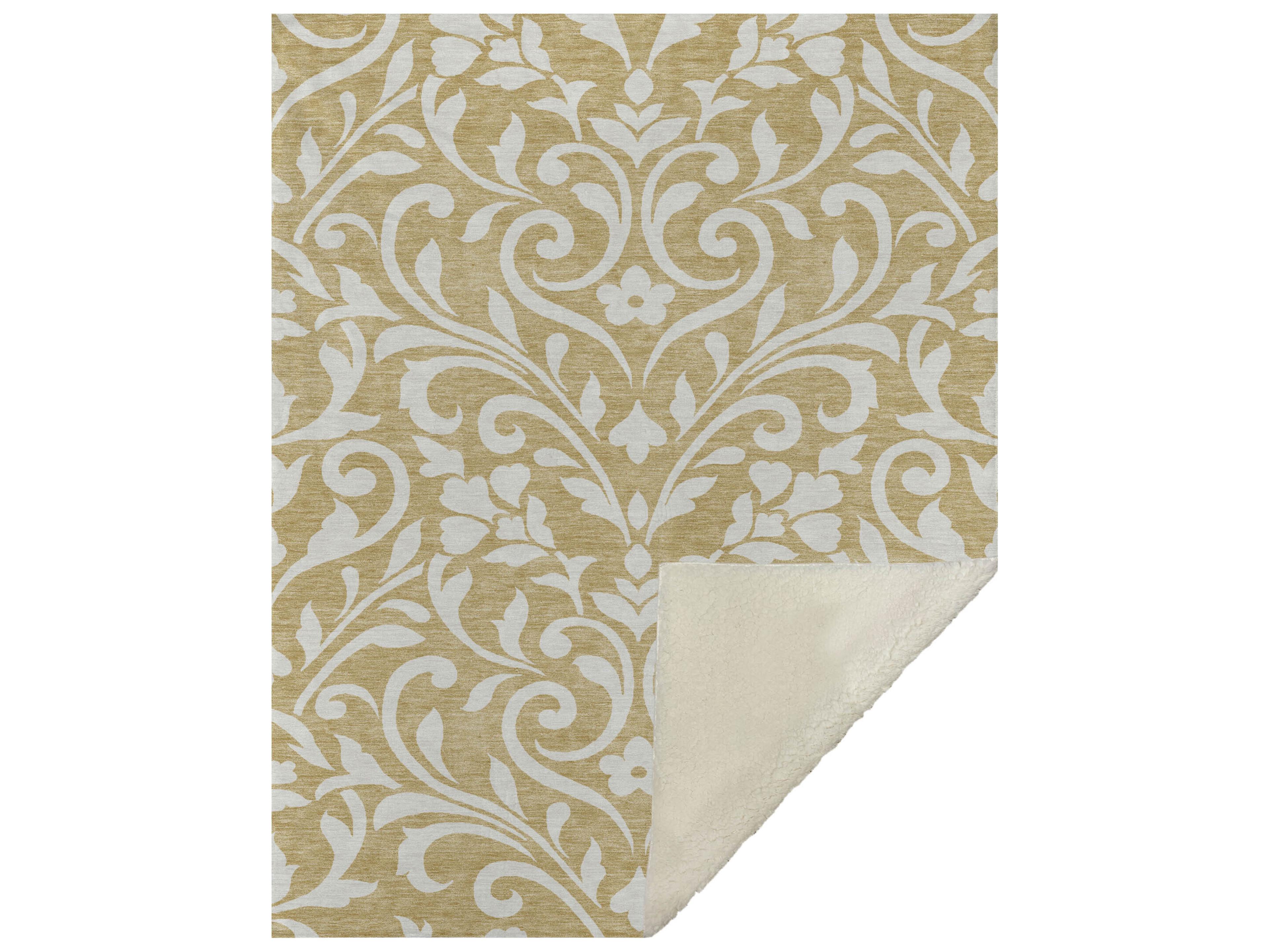 Dalyn Sherpa Gold Polyester Throw