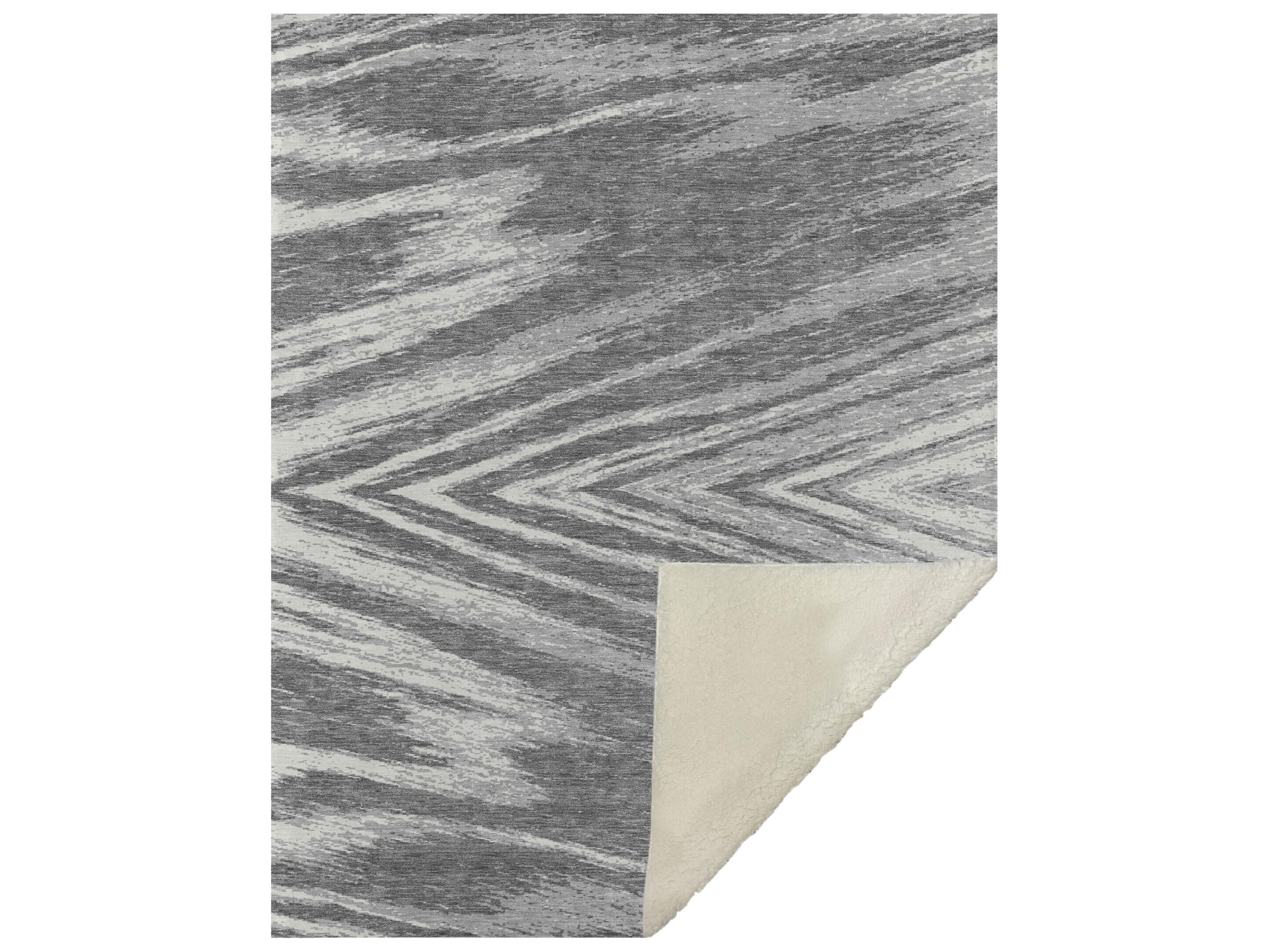 Dalyn Sherpa Gray Polyester Throw