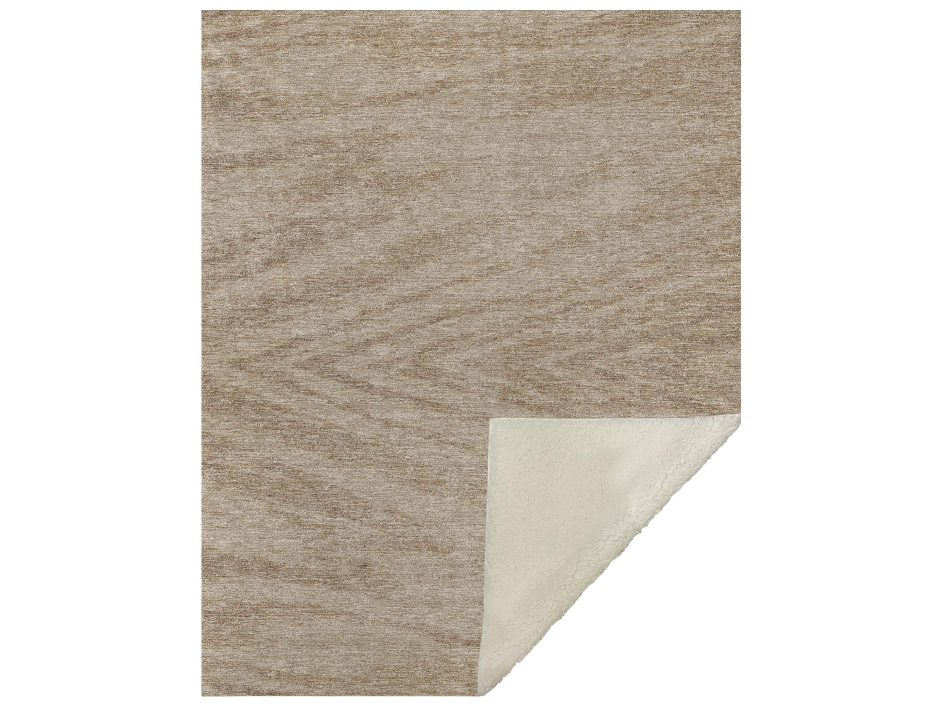 Dalyn Sherpa Brown Polyester Throw