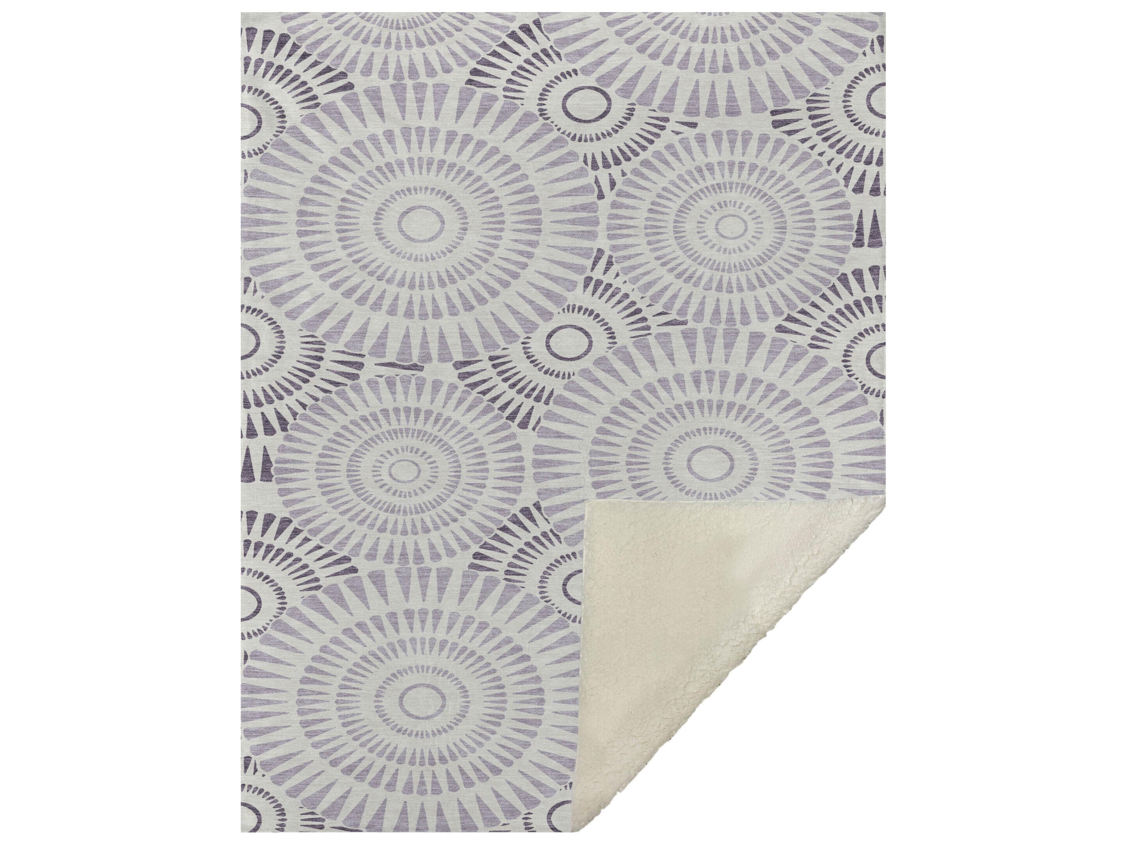 Dalyn Sherpa Purple Polyester Throw