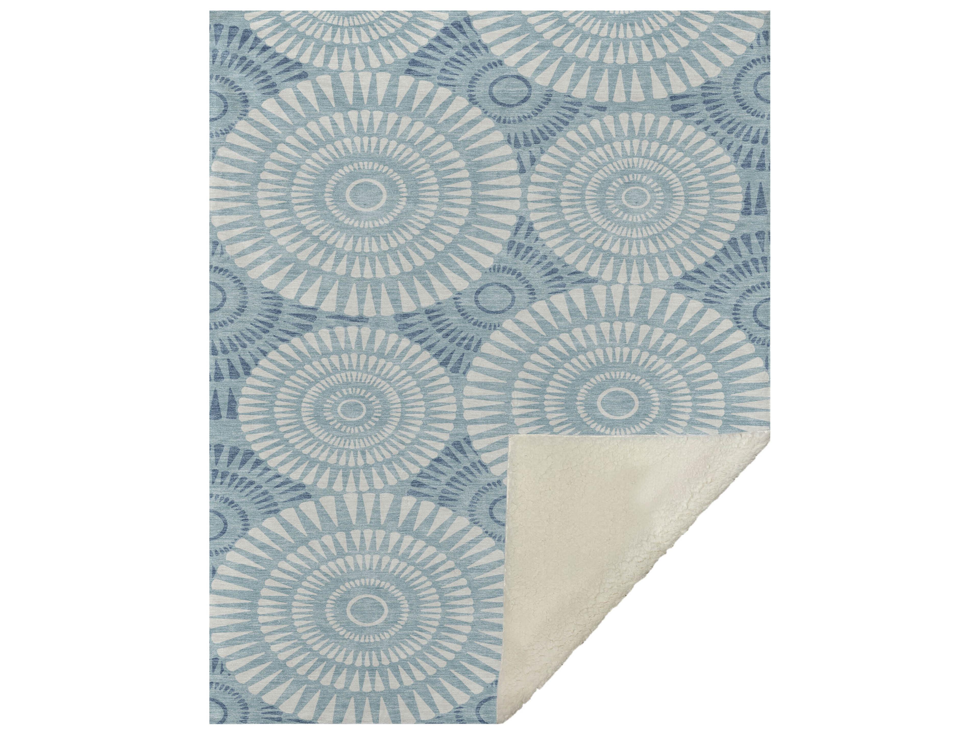 Dalyn Sherpa Teal Polyester Throw