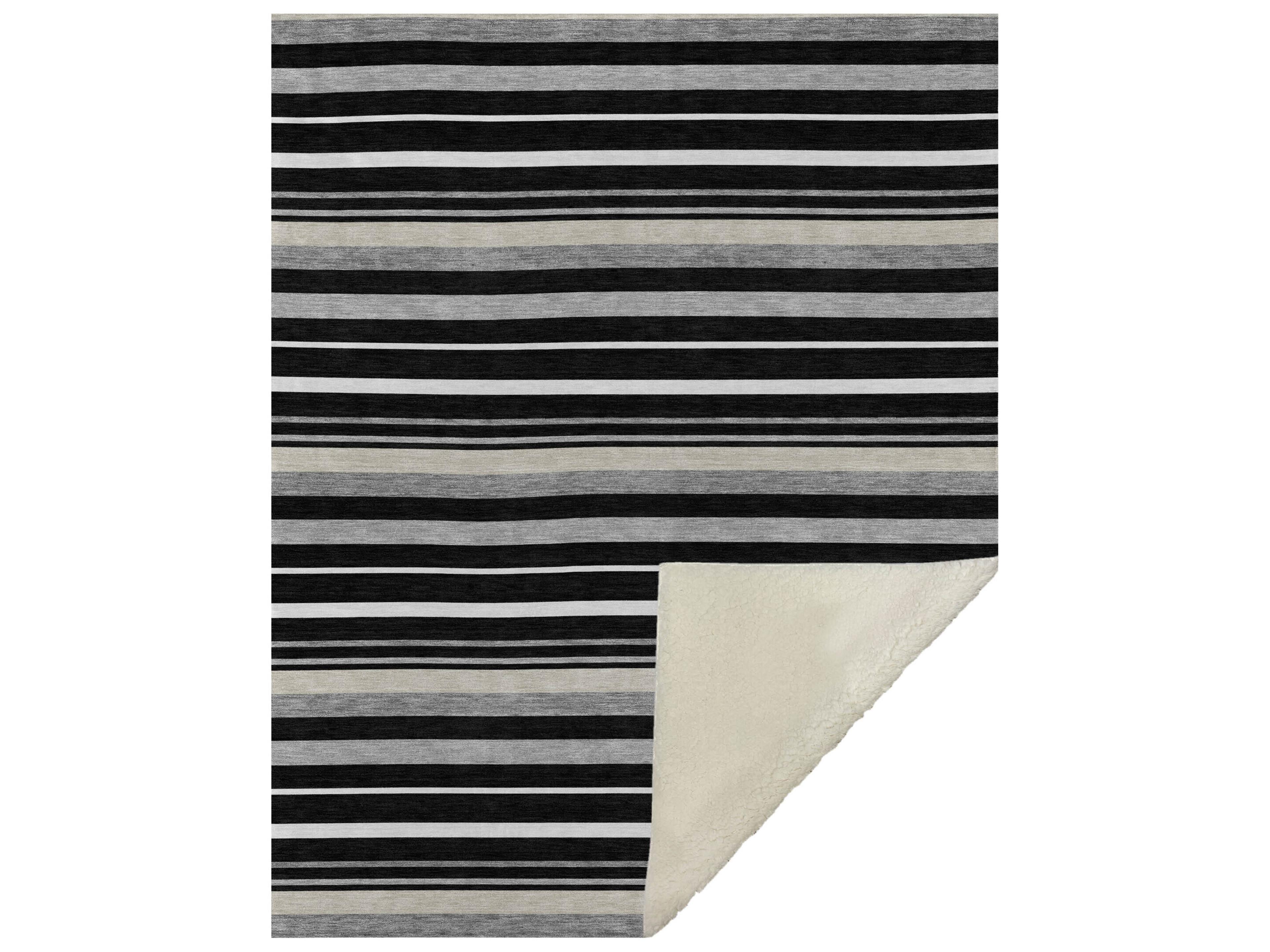 Dalyn Sherpa Black Polyester Throw