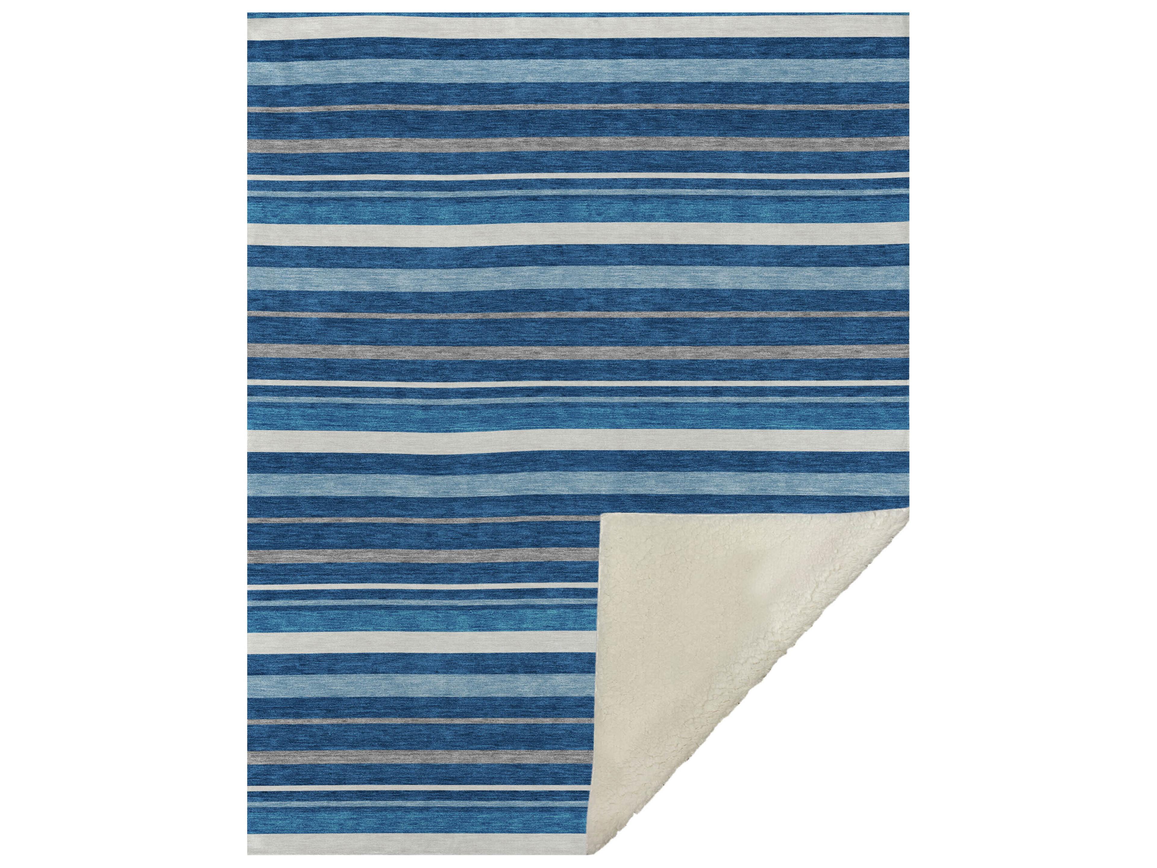 Dalyn Sherpa Blue Polyester Throw